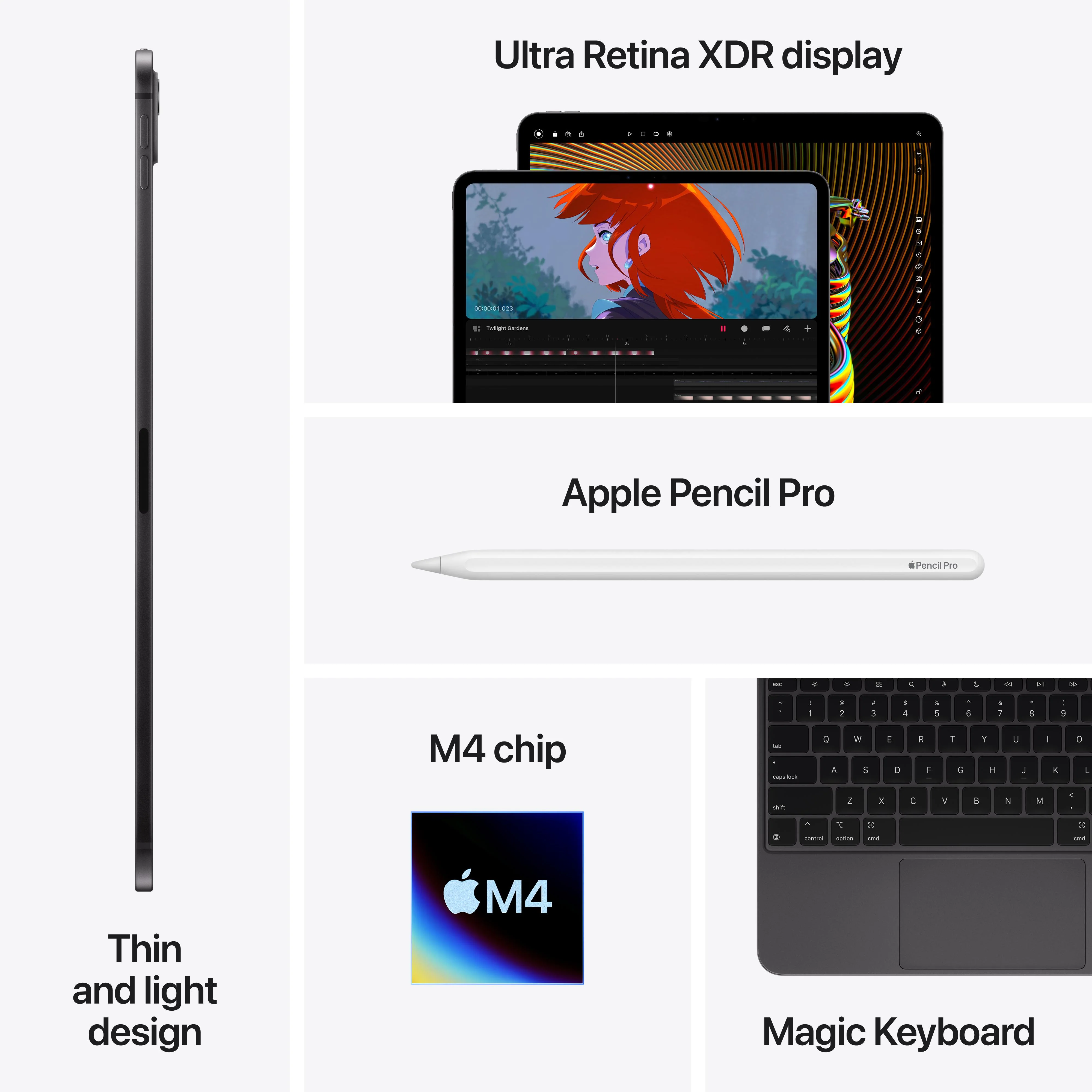 11-inch iPad Pro Wi-Fi + Cellular 1TB Nano-texture glass - Space Black (M4) - Image 9