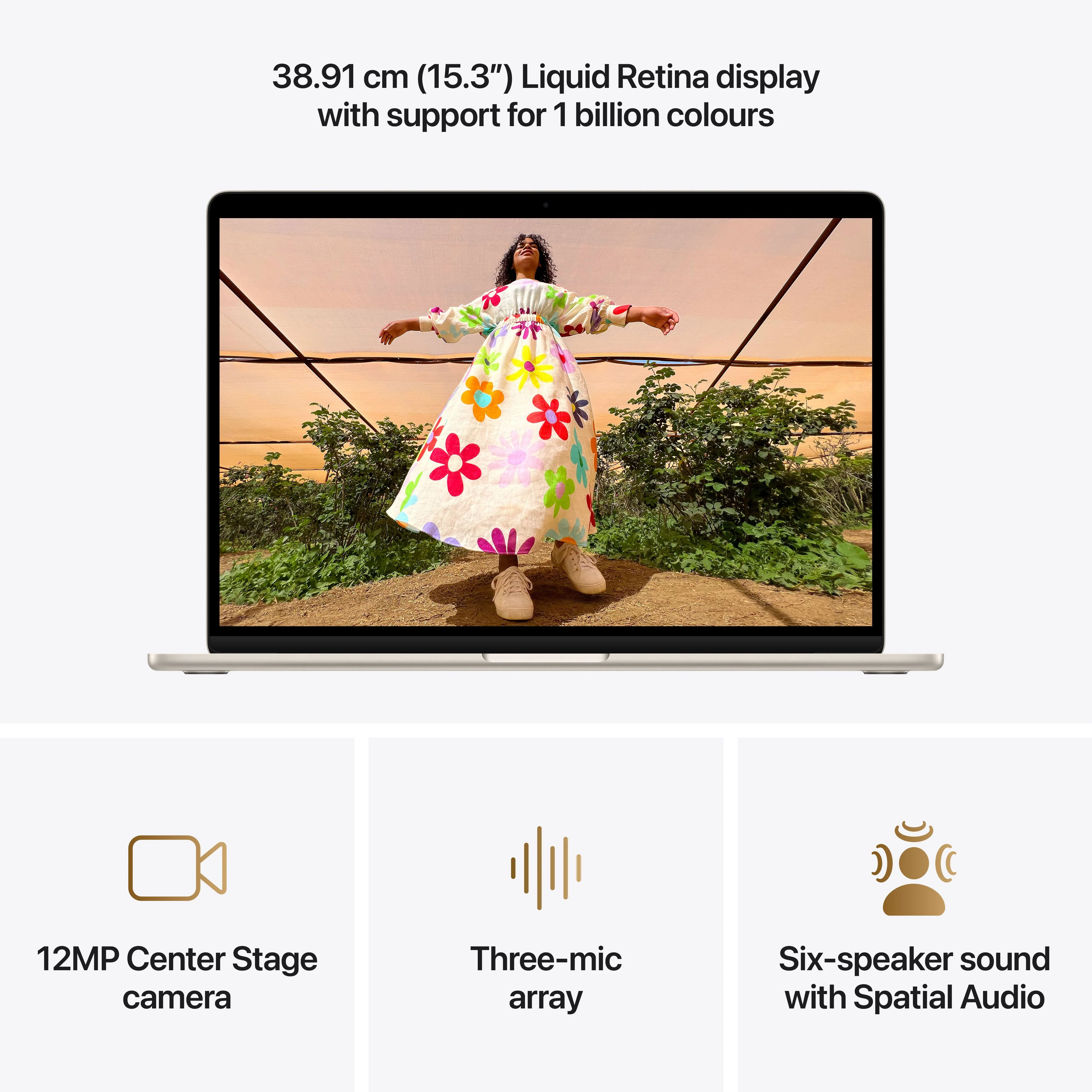 15-inch MacBook Air: Apple M5 chip with 10-core CPU and 10-core GPU, 1TB SSD - Starlight - Image 5
