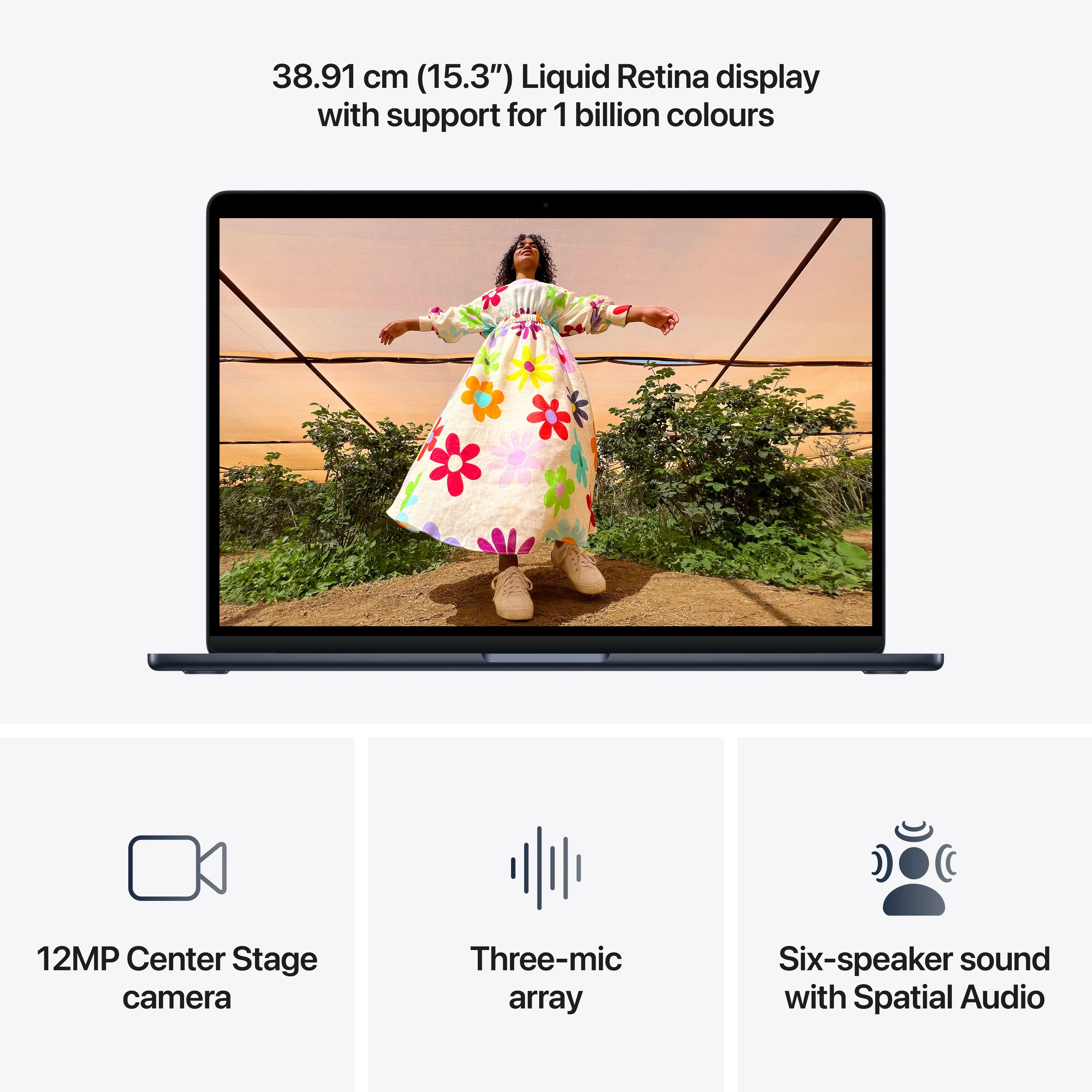 15-inch MacBook Air: Apple M5 chip with 10-core CPU and 10-core GPU, 1TB SSD - Midnight - Image 5