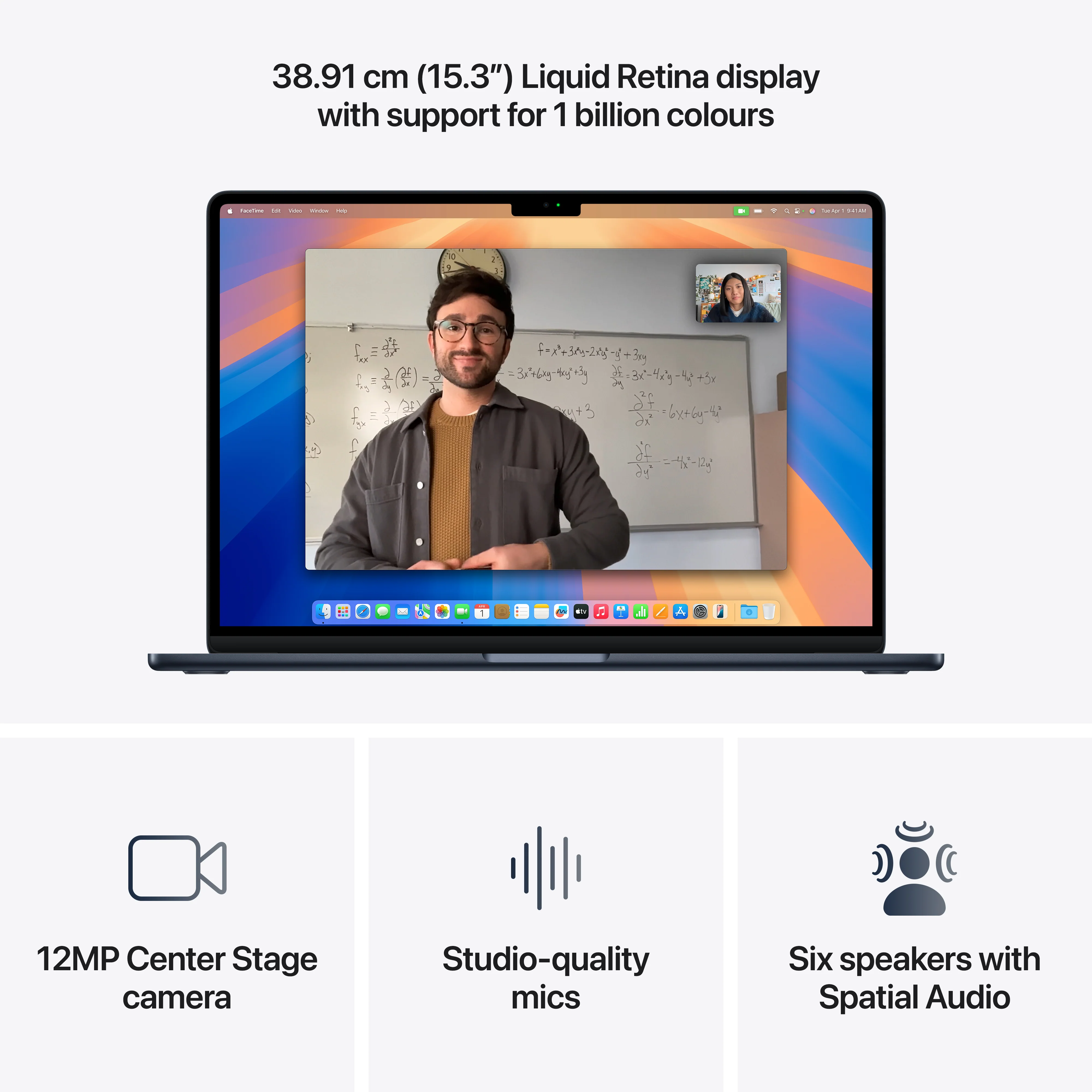 15-inch MacBook Air: Apple M4 chip with 10-core CPU and 10-core GPU, 256GB SSD - Midnight - Image 5