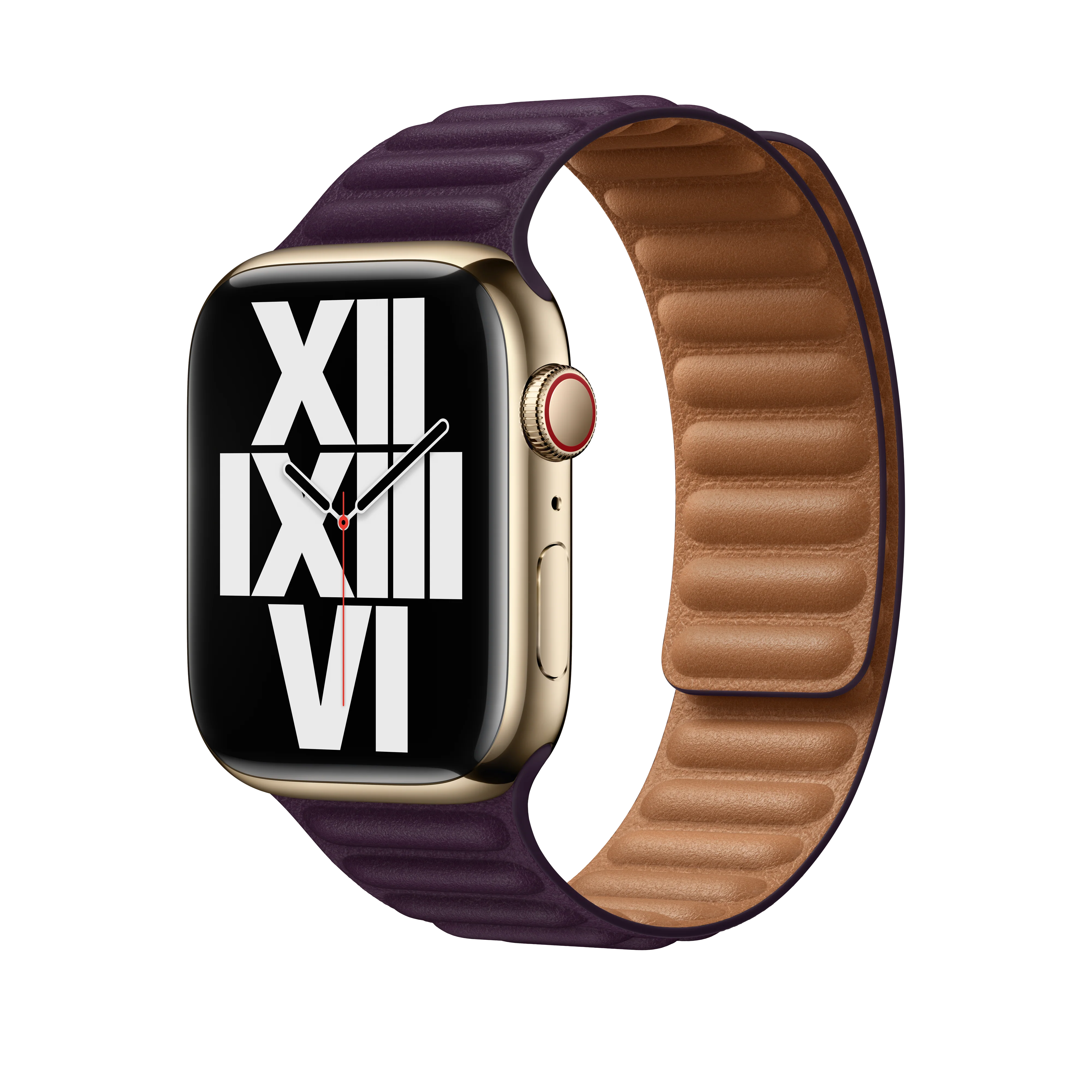 45mm Dark Cherry Leather Link - M/L - Image 2