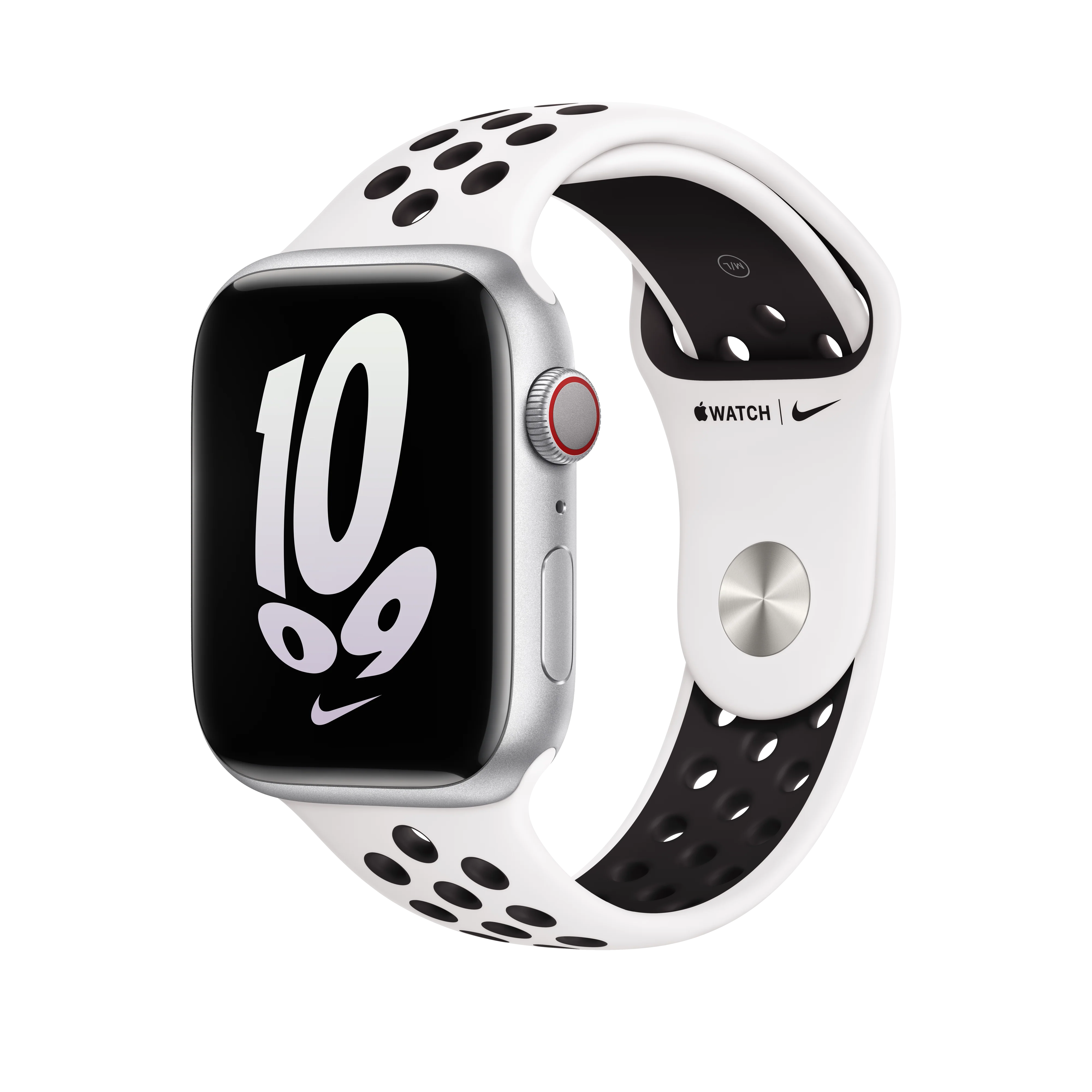 45mm Summit White/Black Nike Sport Band - Image 2
