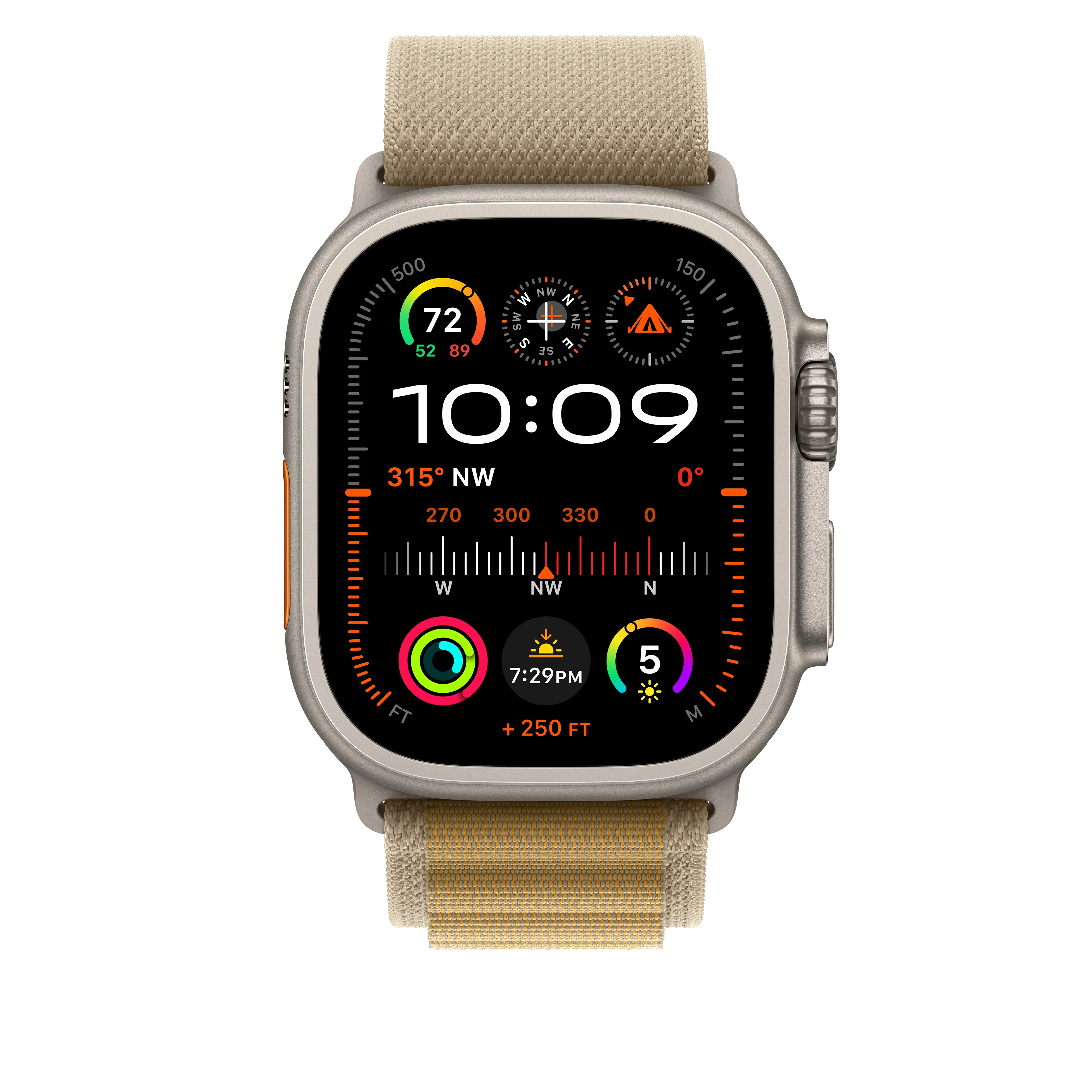 49mm Tan Alpine Loop - Small - Natural Titanium Finish - Image 3