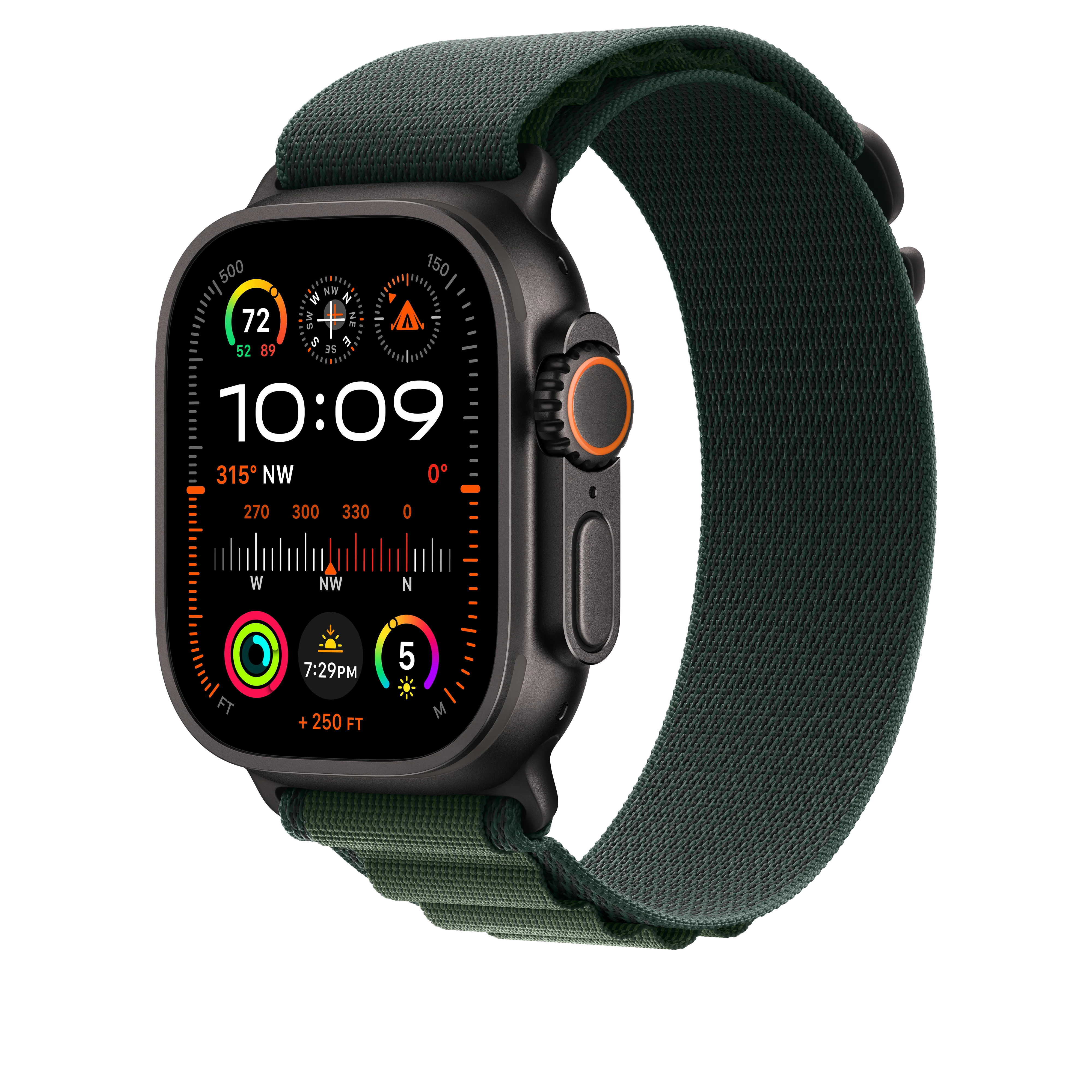 49mm Dark Green Alpine Loop - Medium - Black Titanium Finish - Image 2