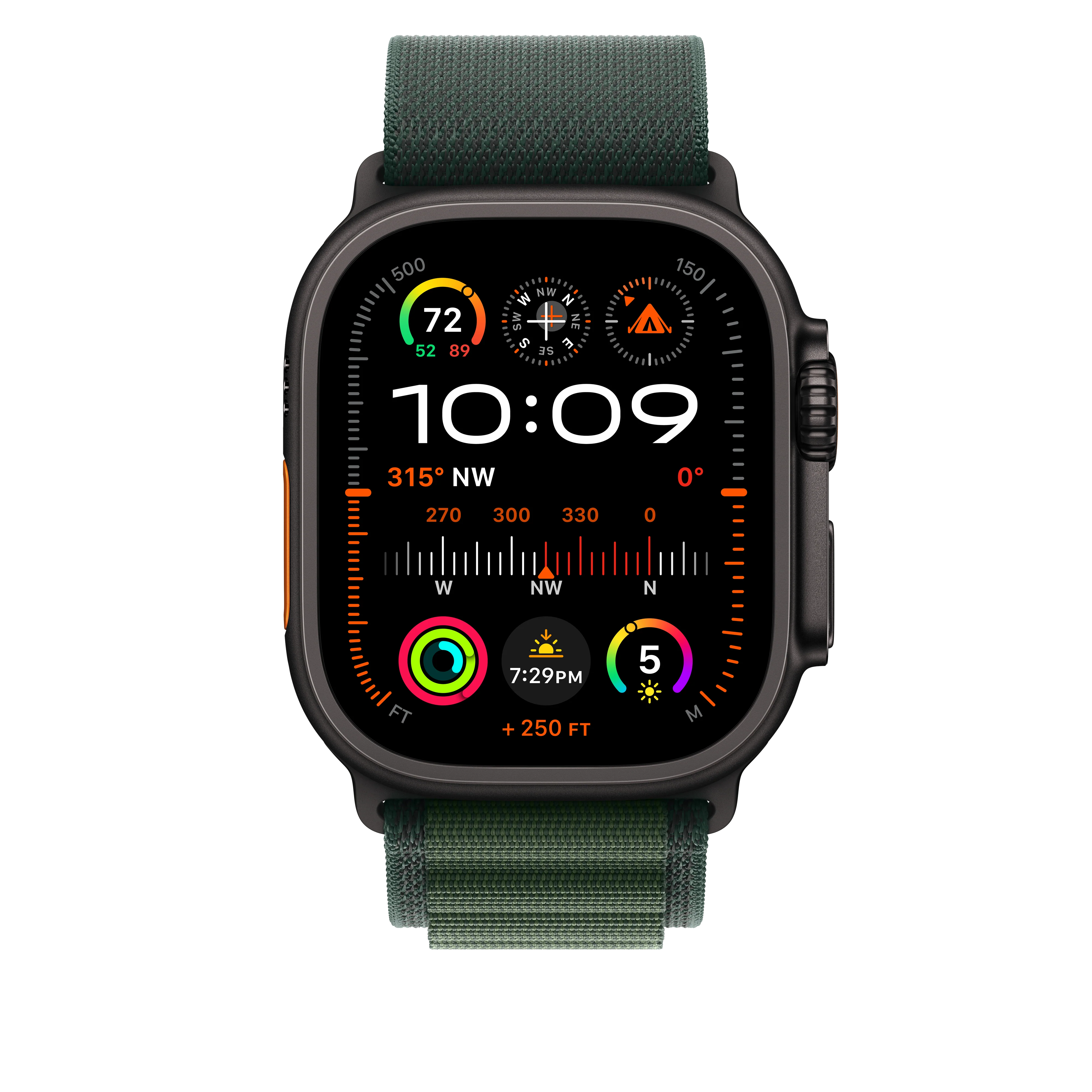 49mm Dark Green Alpine Loop - Medium - Black Titanium Finish - Image 3