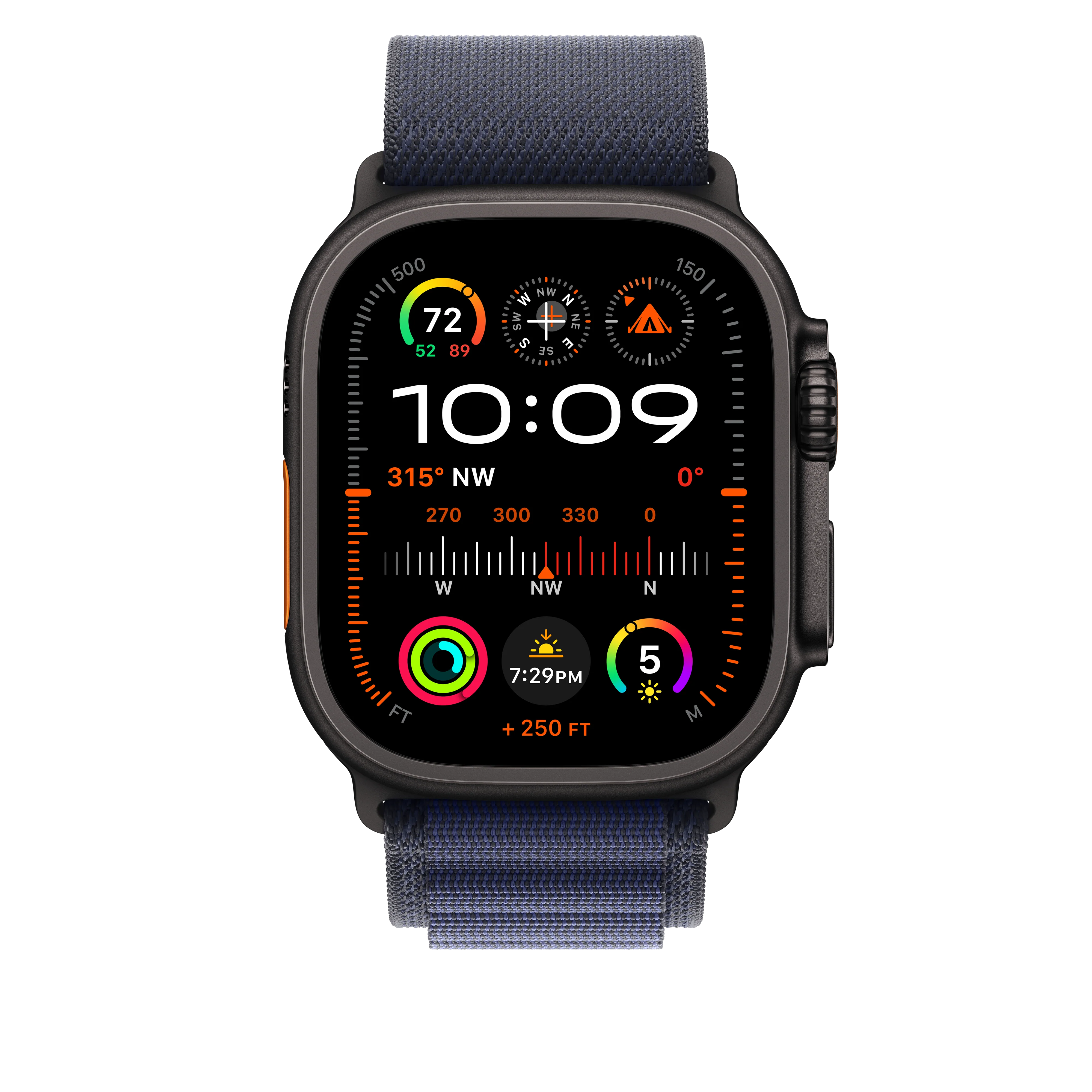 49mm Navy Alpine Loop - Small - Black Titanium Finish - Image 3