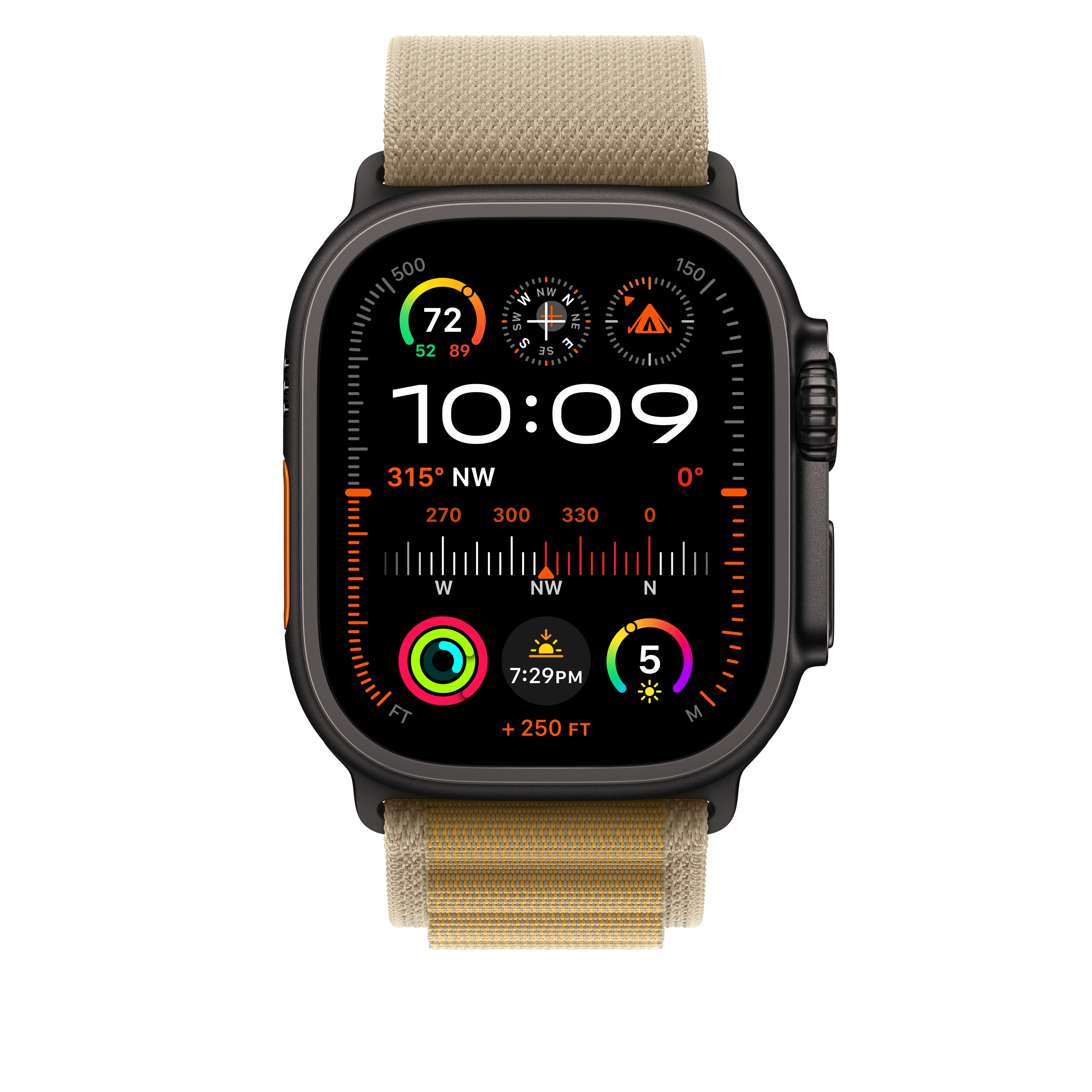 49mm Tan Alpine Loop - Small - Black Titanium Finish - Image 3