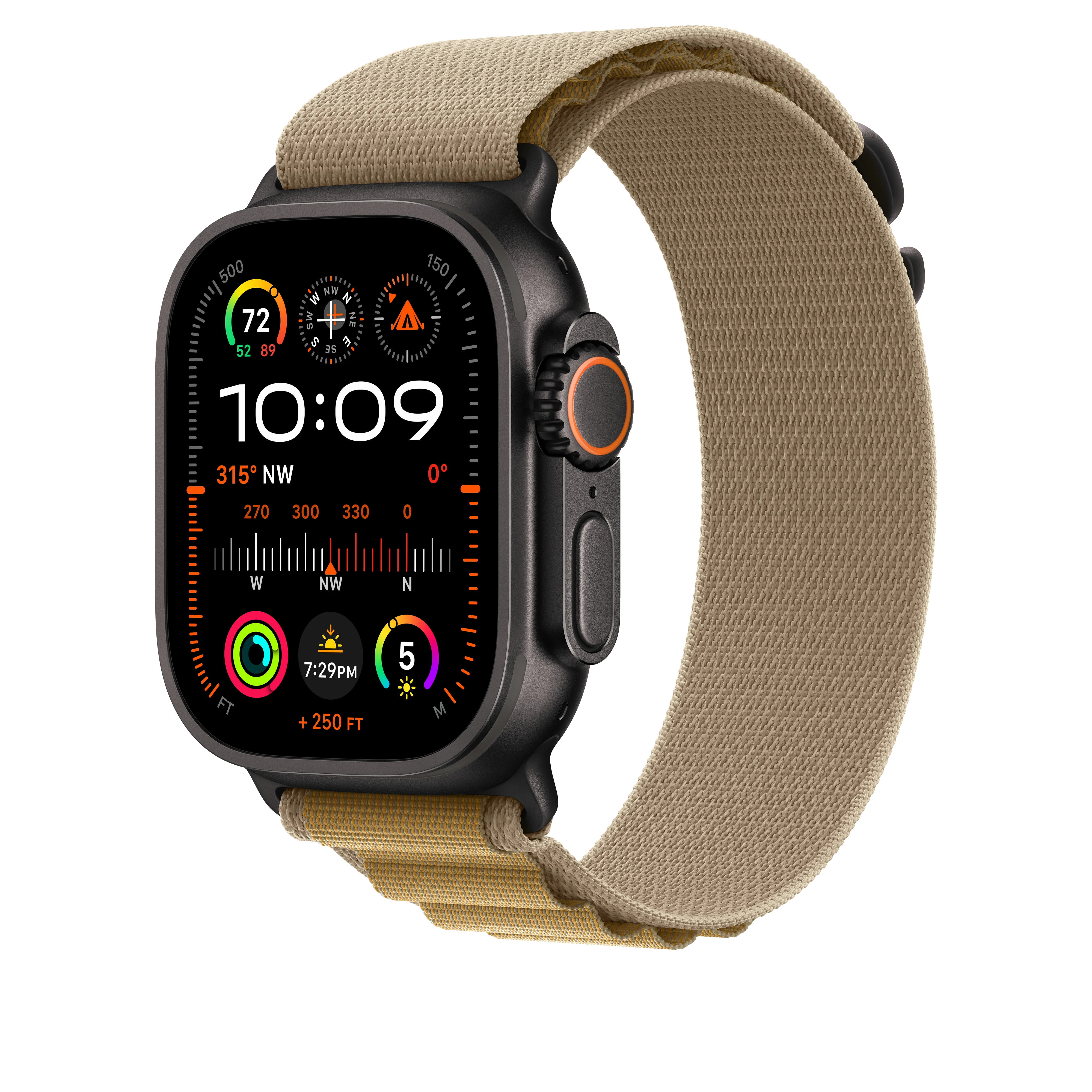 49mm Tan Alpine Loop - Large - Black Titanium Finish - Image 2