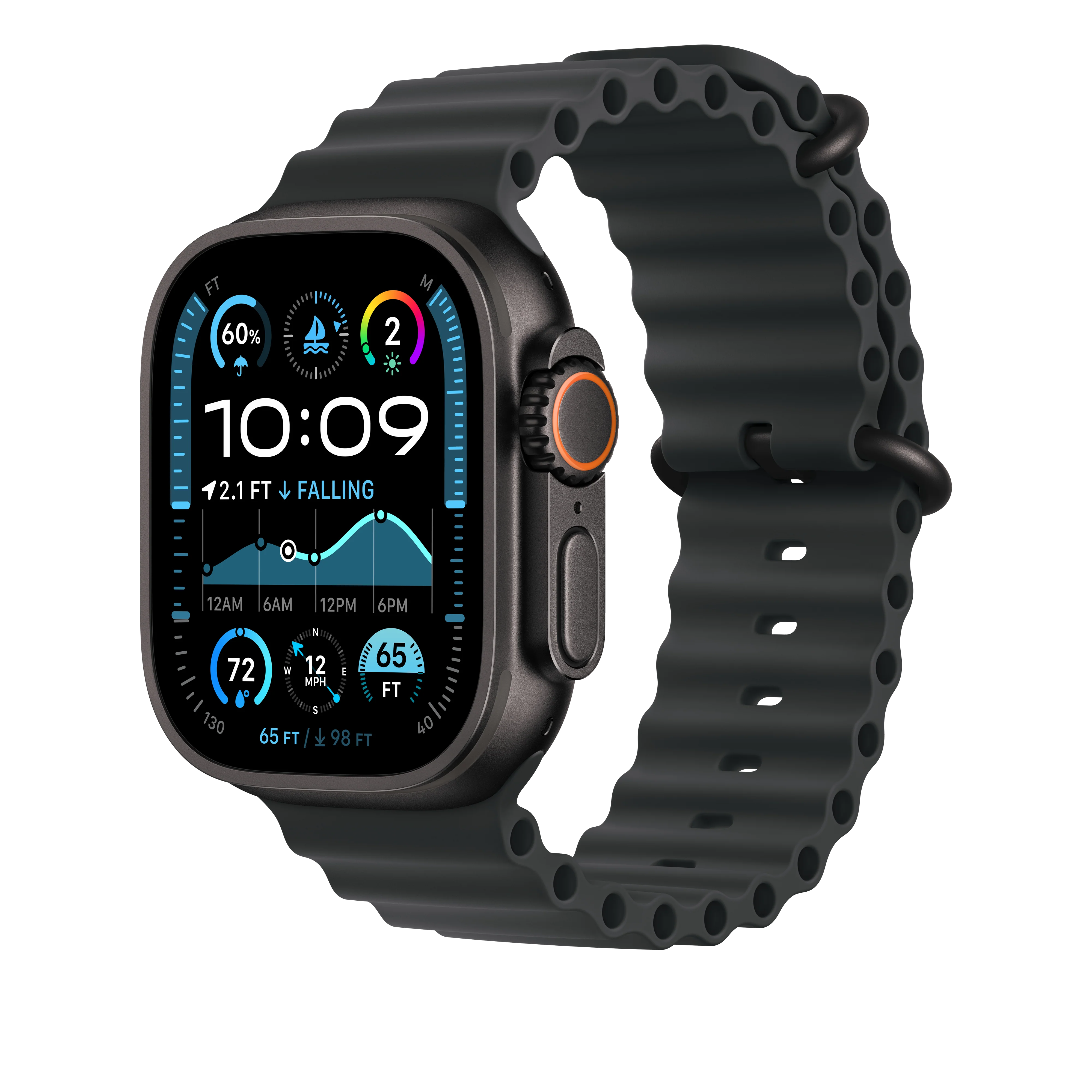 49mm Black Ocean Band Extension - Black Titanium Finish - Image 2