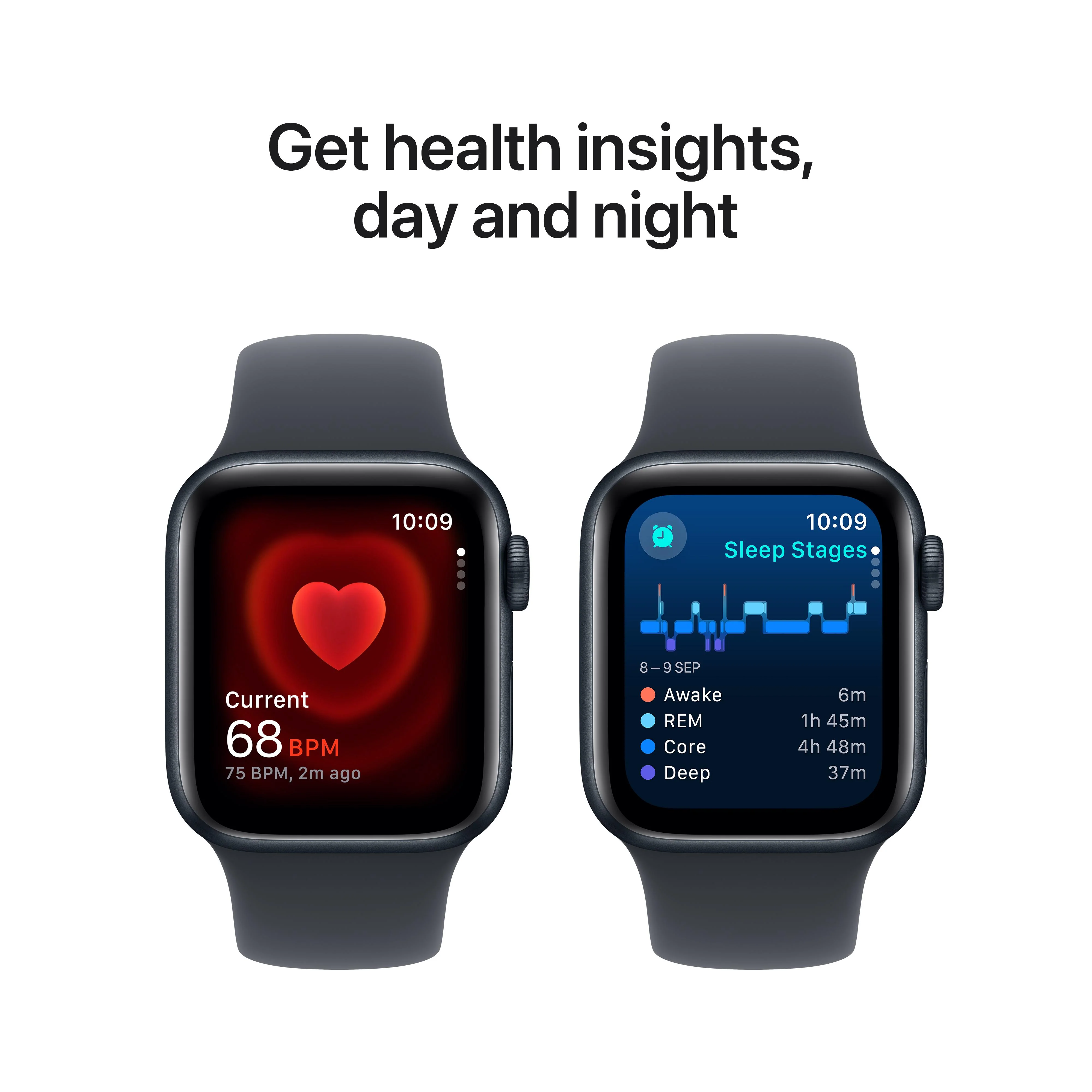 Apple Watch SE GPS 40mm Midnight Aluminium Case with Midnight Sport Band - M/L - Image 5