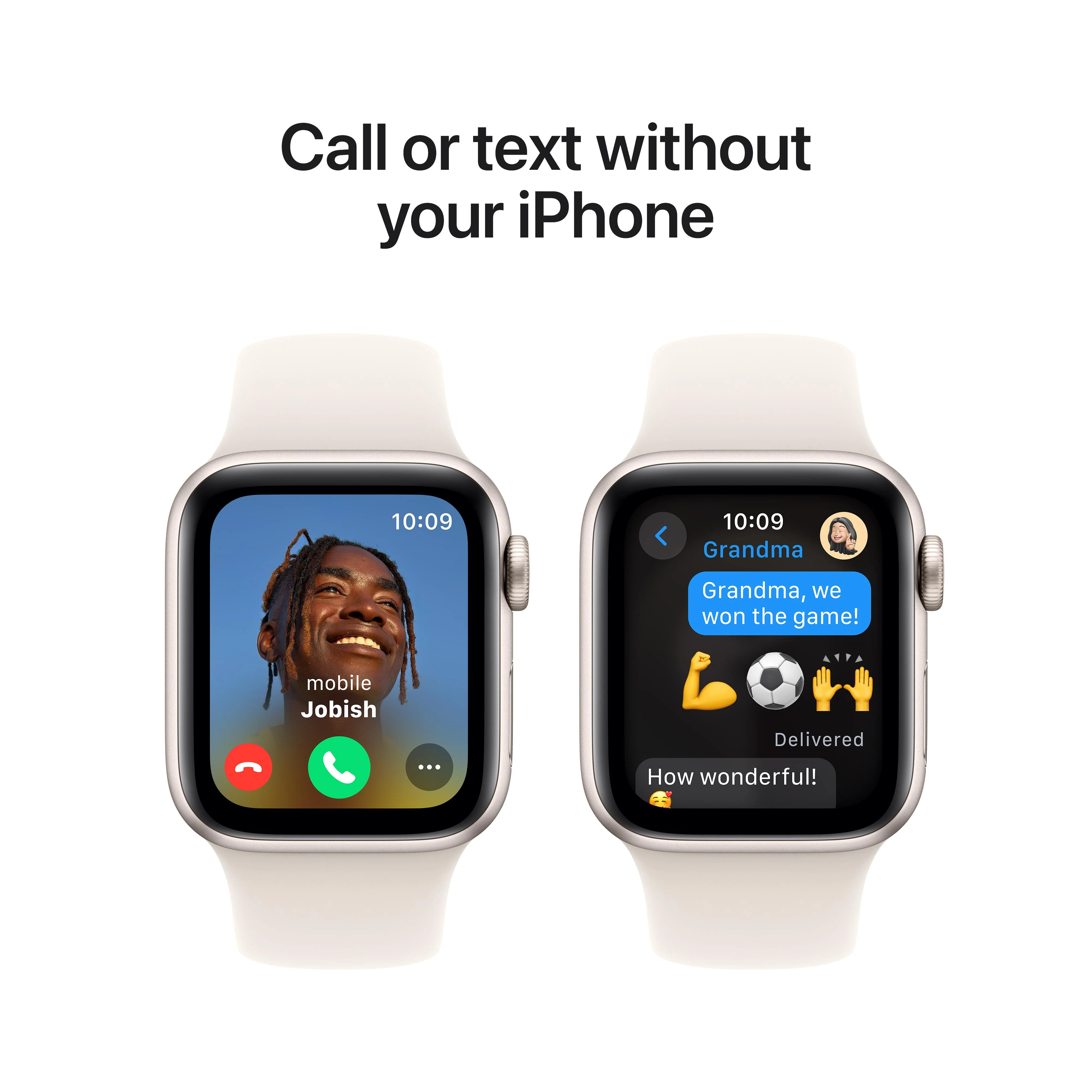 Apple Watch SE GPS 40mm Starlight Aluminium Case with Starlight Sport Band - M/L - Image 4