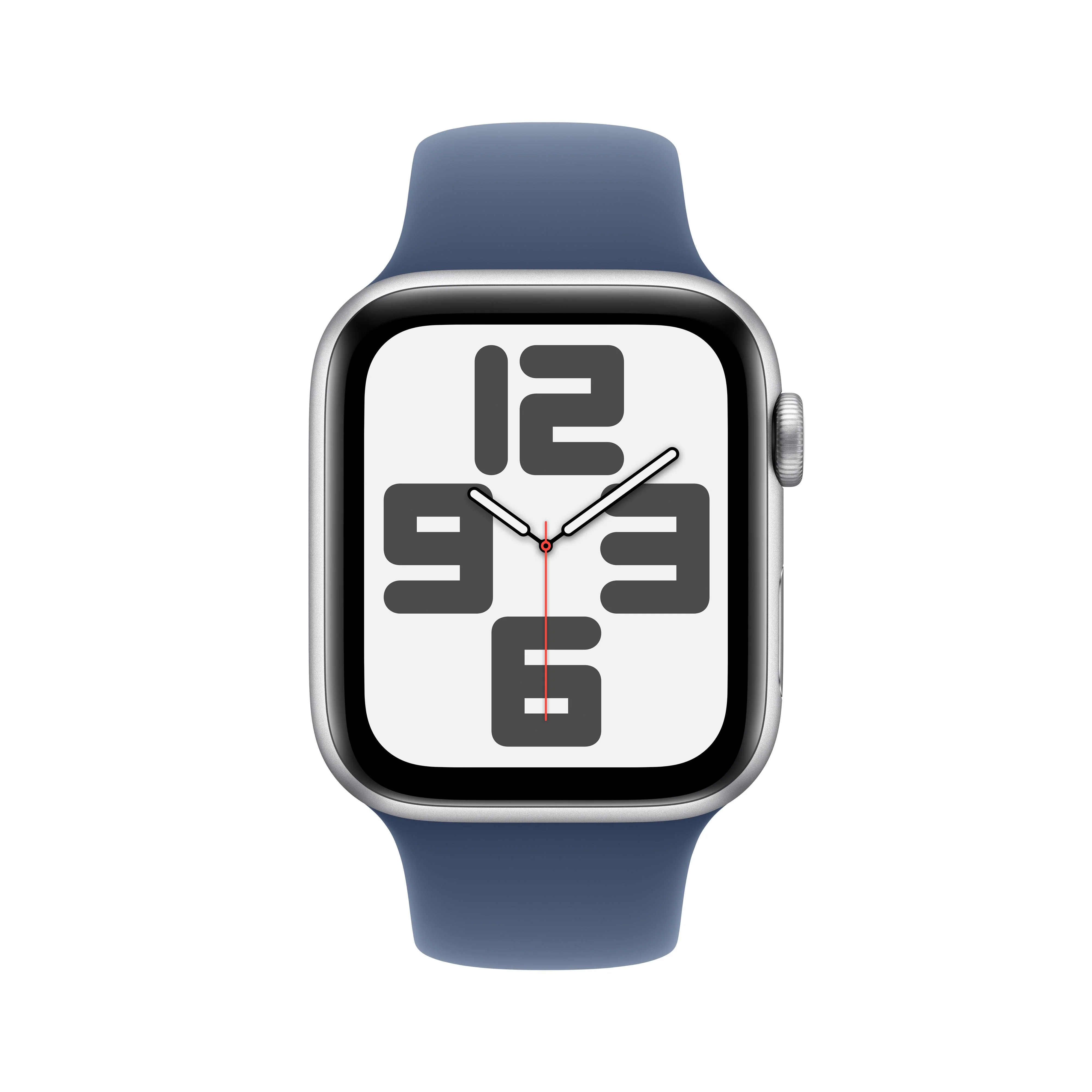 Apple Watch SE GPS 44mm Silver Aluminium Case with Denim Sport Band - M/L - Image 2