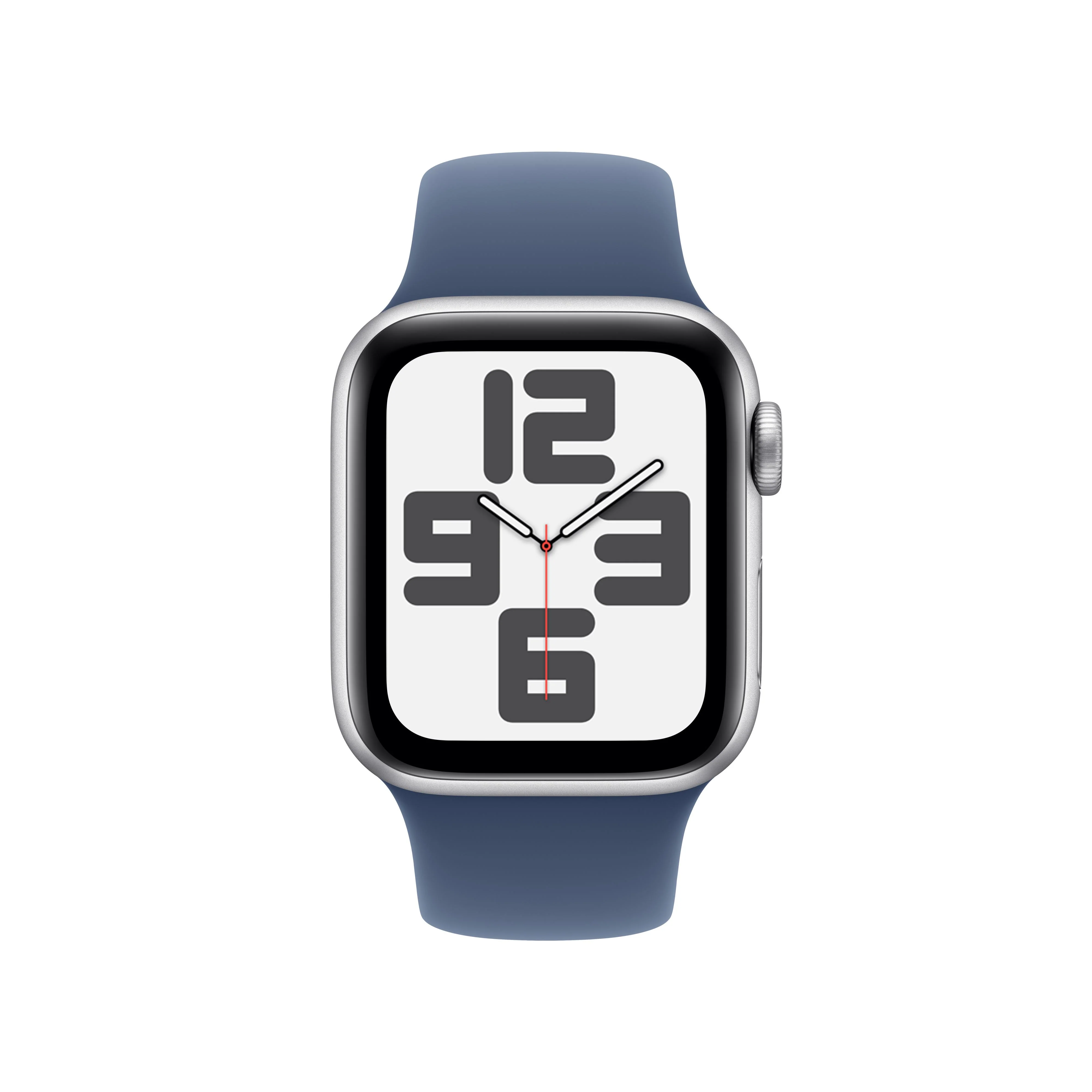 Apple Watch SE GPS + Cellular 40mm Silver Aluminium Case with Denim Sport Band - M/L - Image 2