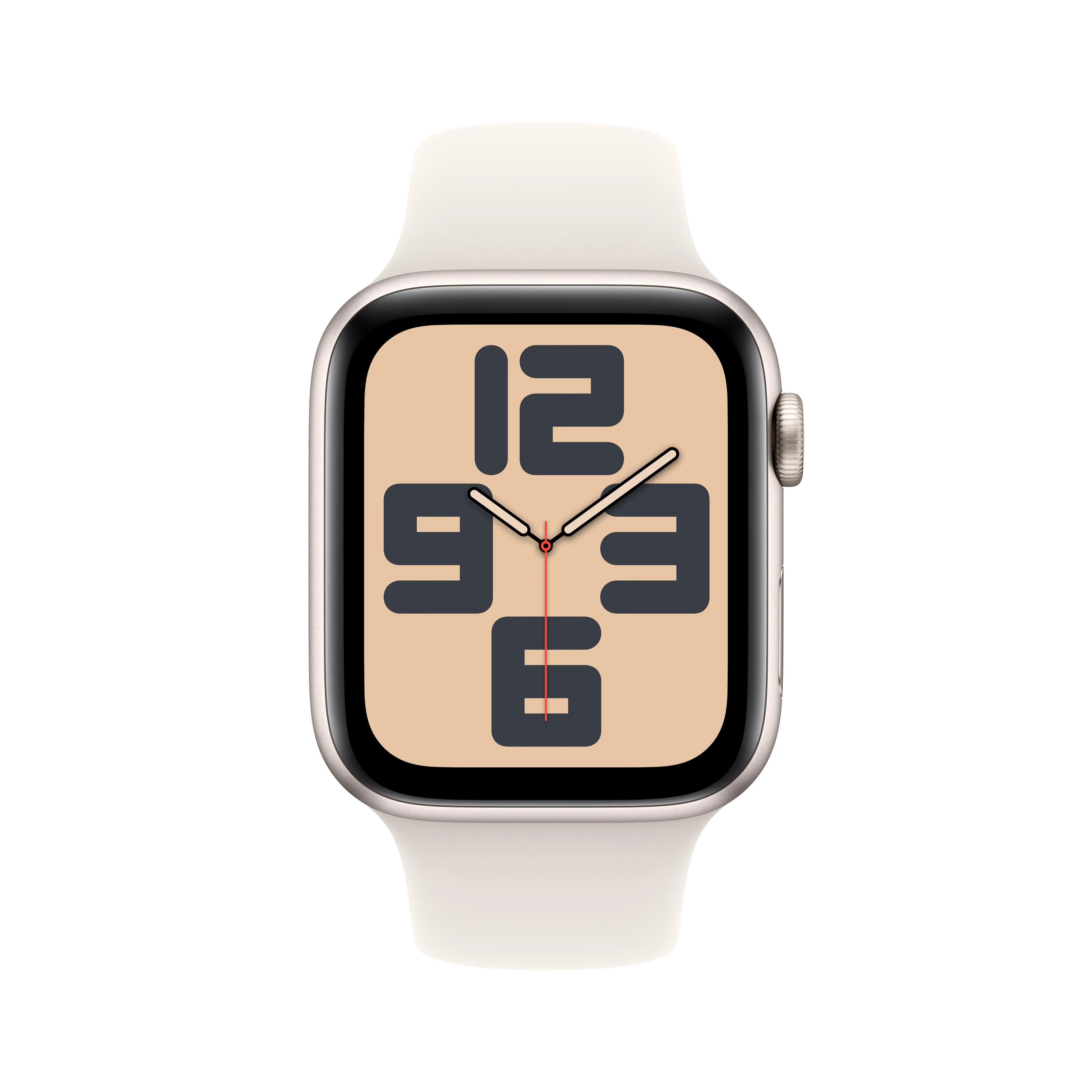 Apple Watch SE GPS + Cellular 44mm Starlight Aluminium Case with Starlight Sport Band - S/M - Image 2