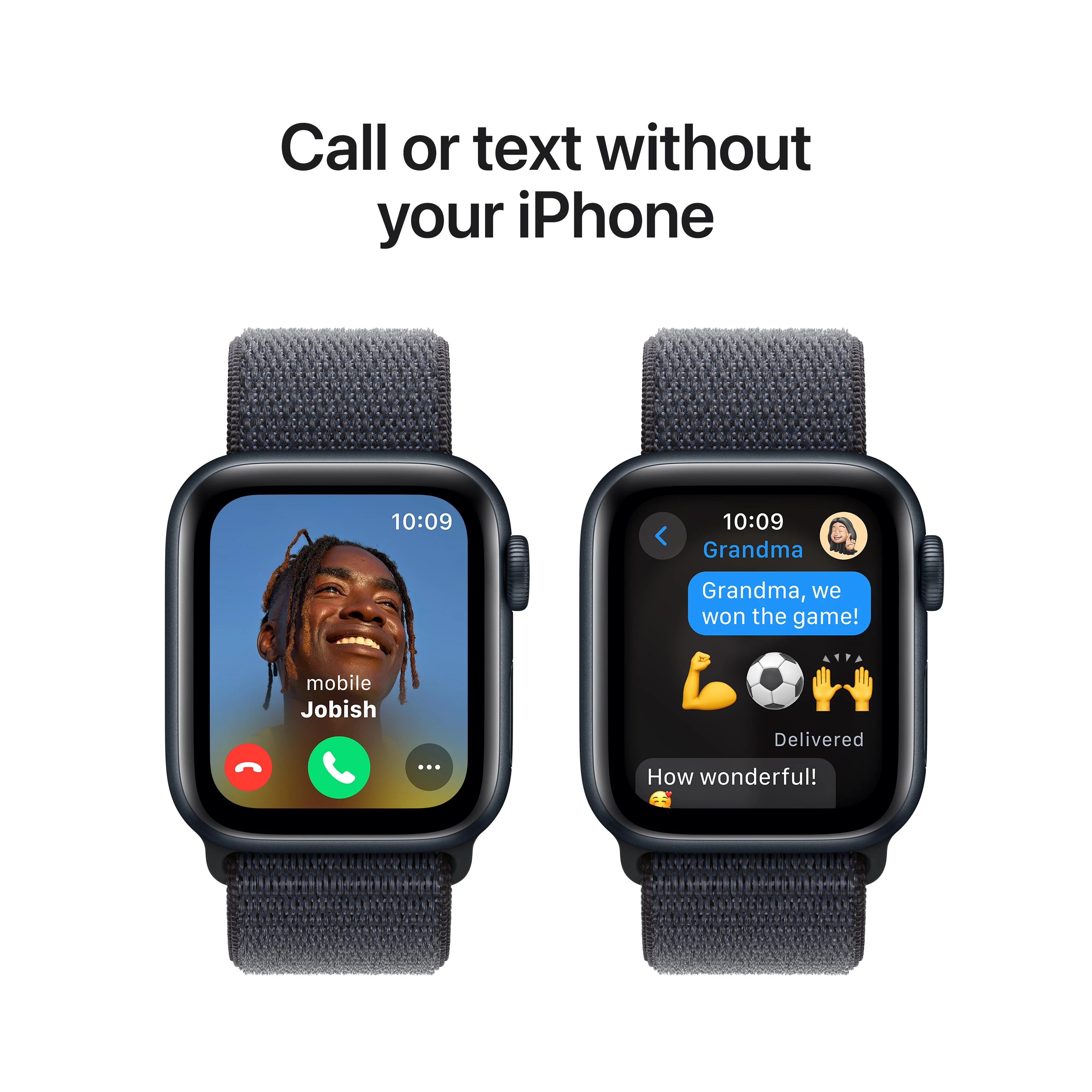 Apple Watch SE GPS 40mm Midnight Aluminium Case with Ink Sport Loop - Image 4