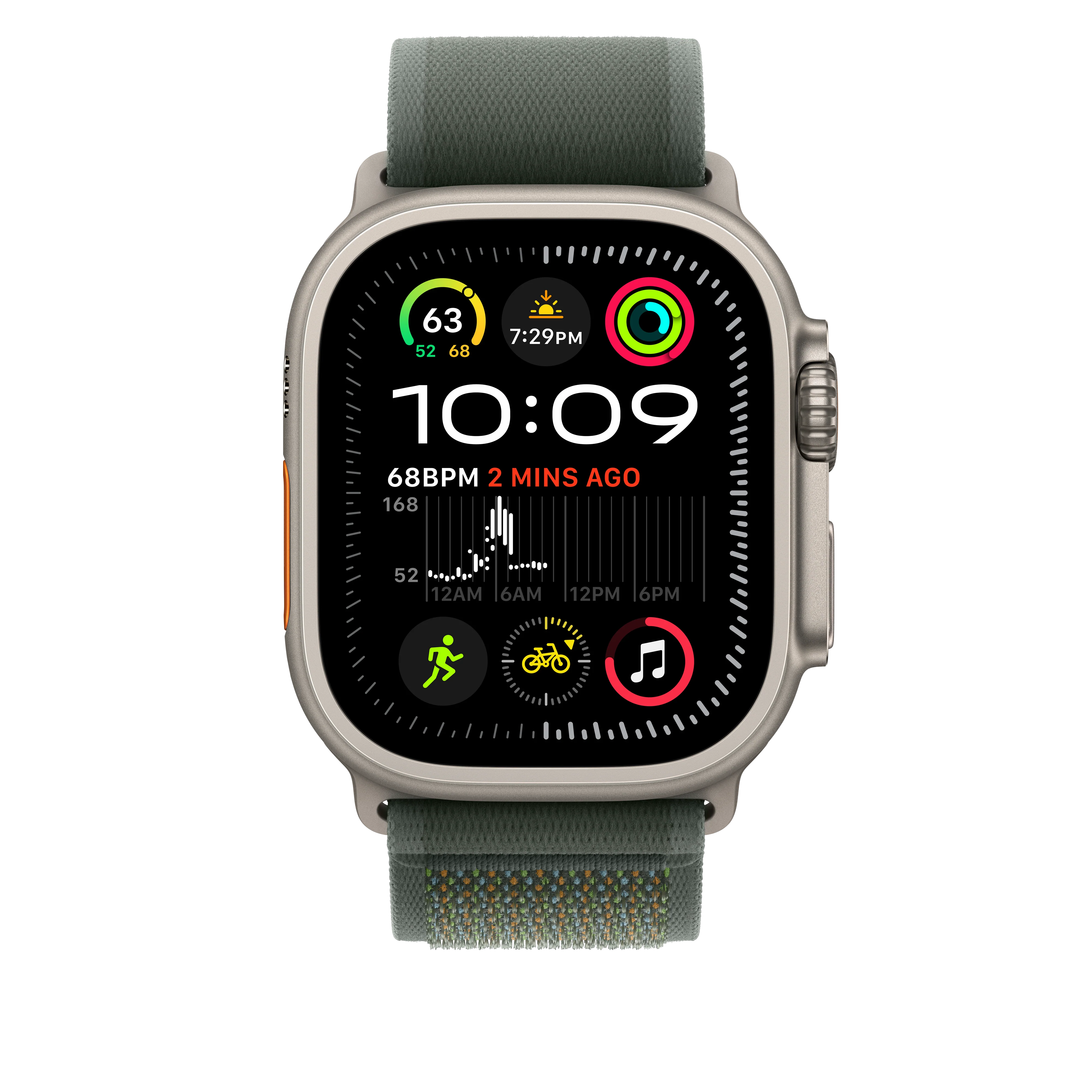 49mm Green Trail Loop ‚Äì S/M - Natural Titanium Finish - Image 3