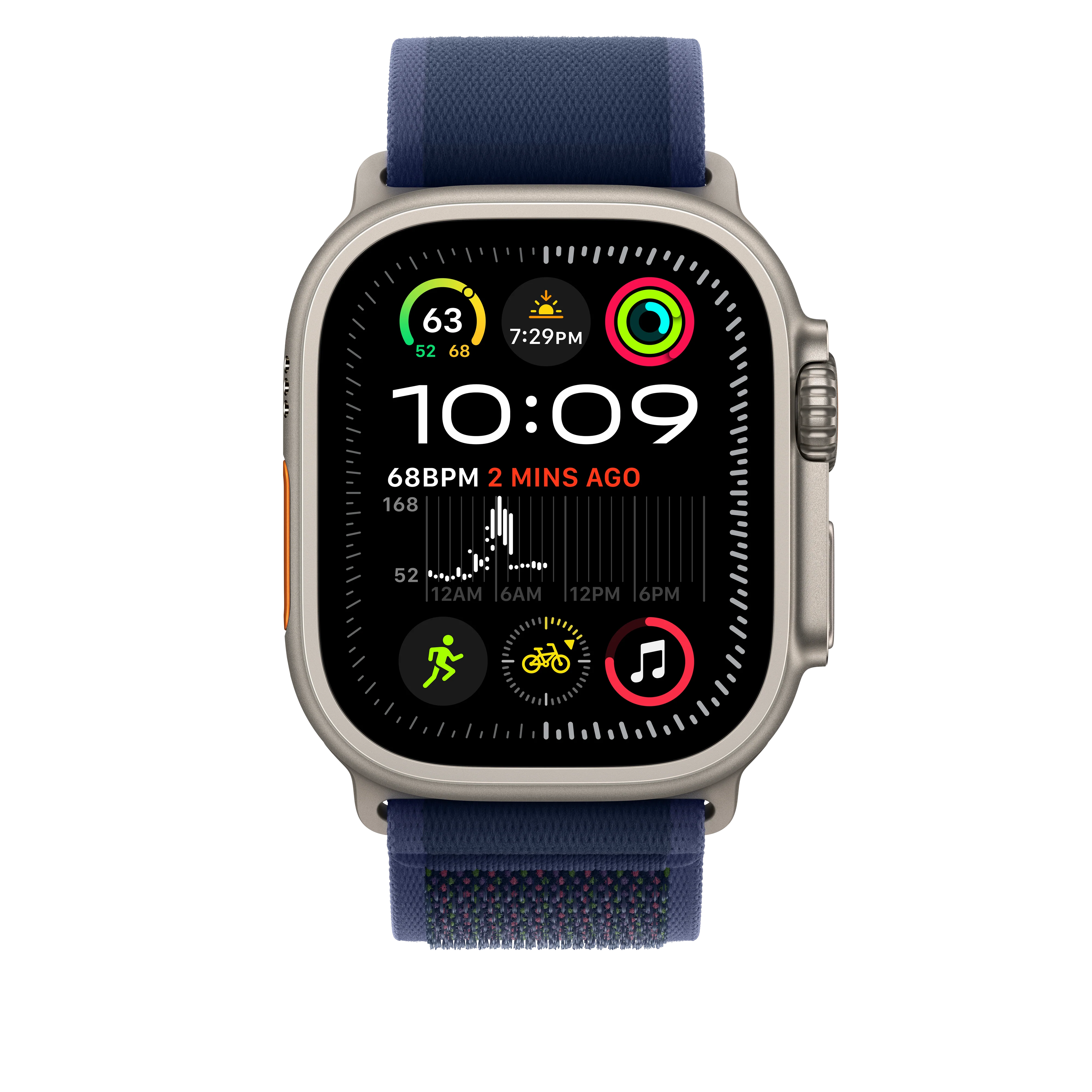 49mm Blue Trail Loop - S/M - Natural Titanium Finish - Image 3