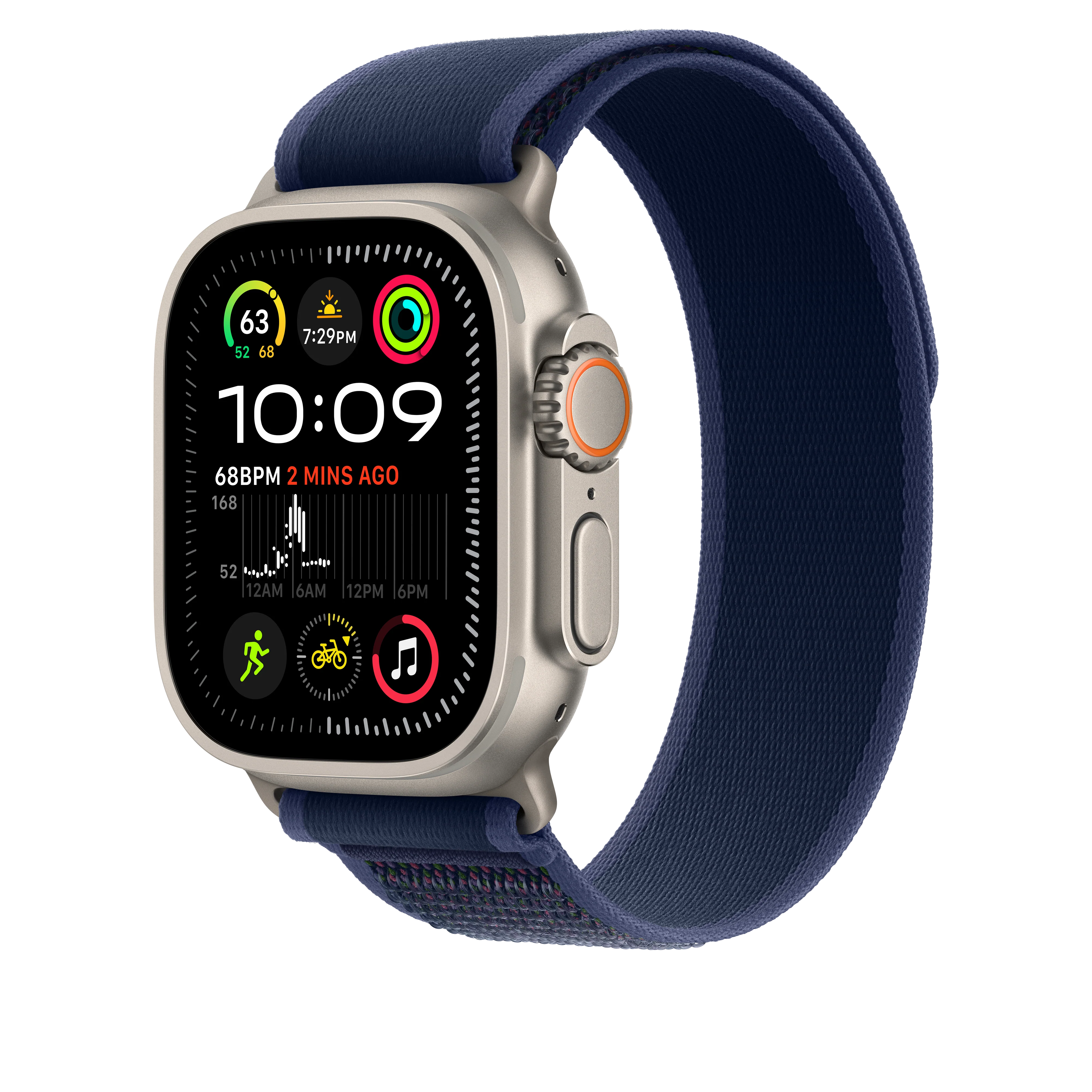 49mm Blue Trail Loop - M/L - Natural Titanium Finish - Image 2