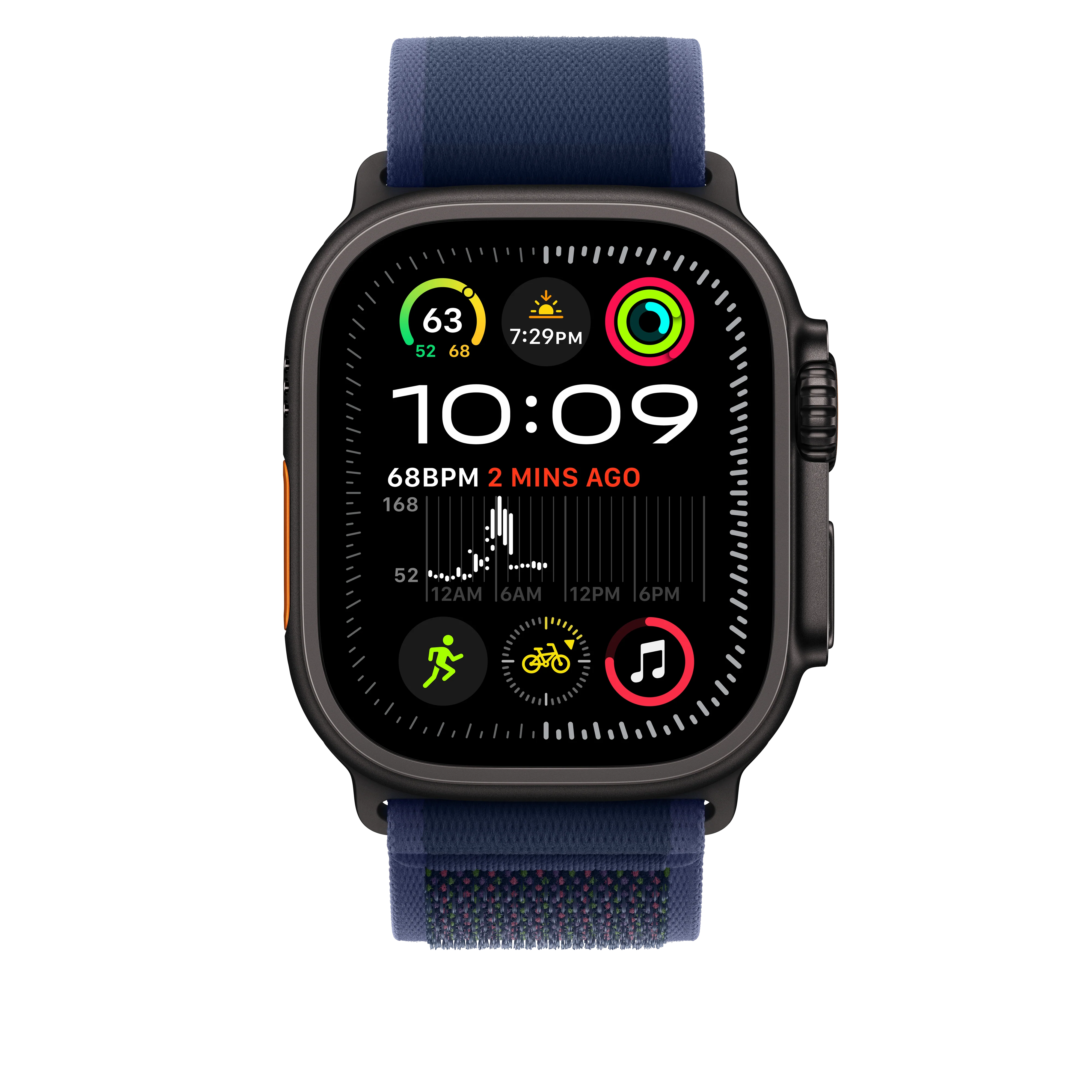49mm Blue Trail Loop - M/L - Black Titanium Finish - Image 3