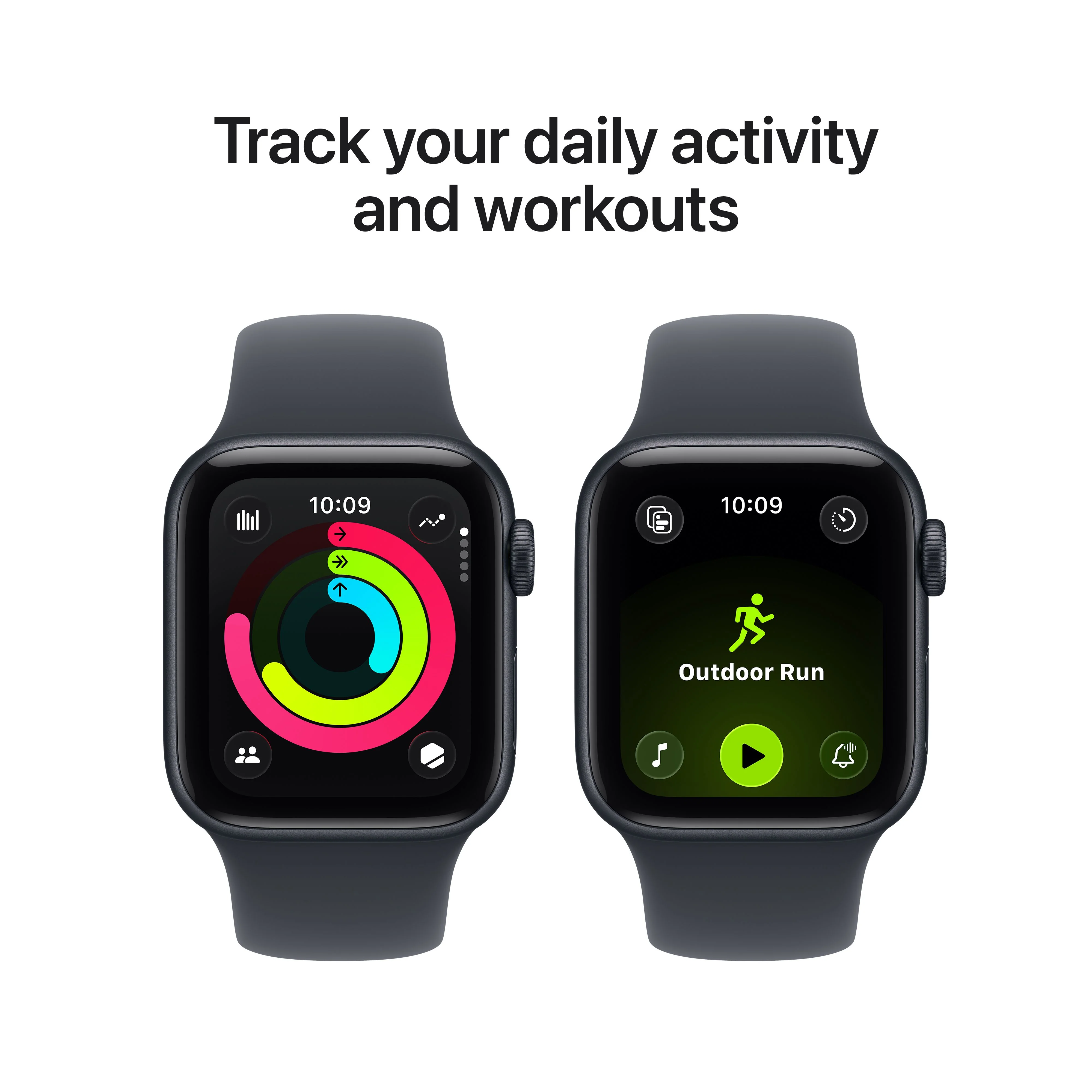 Apple Watch SE 3 GPS 40mm Midnight Aluminium Case with Midnight Sport Band - S/M - Image 6