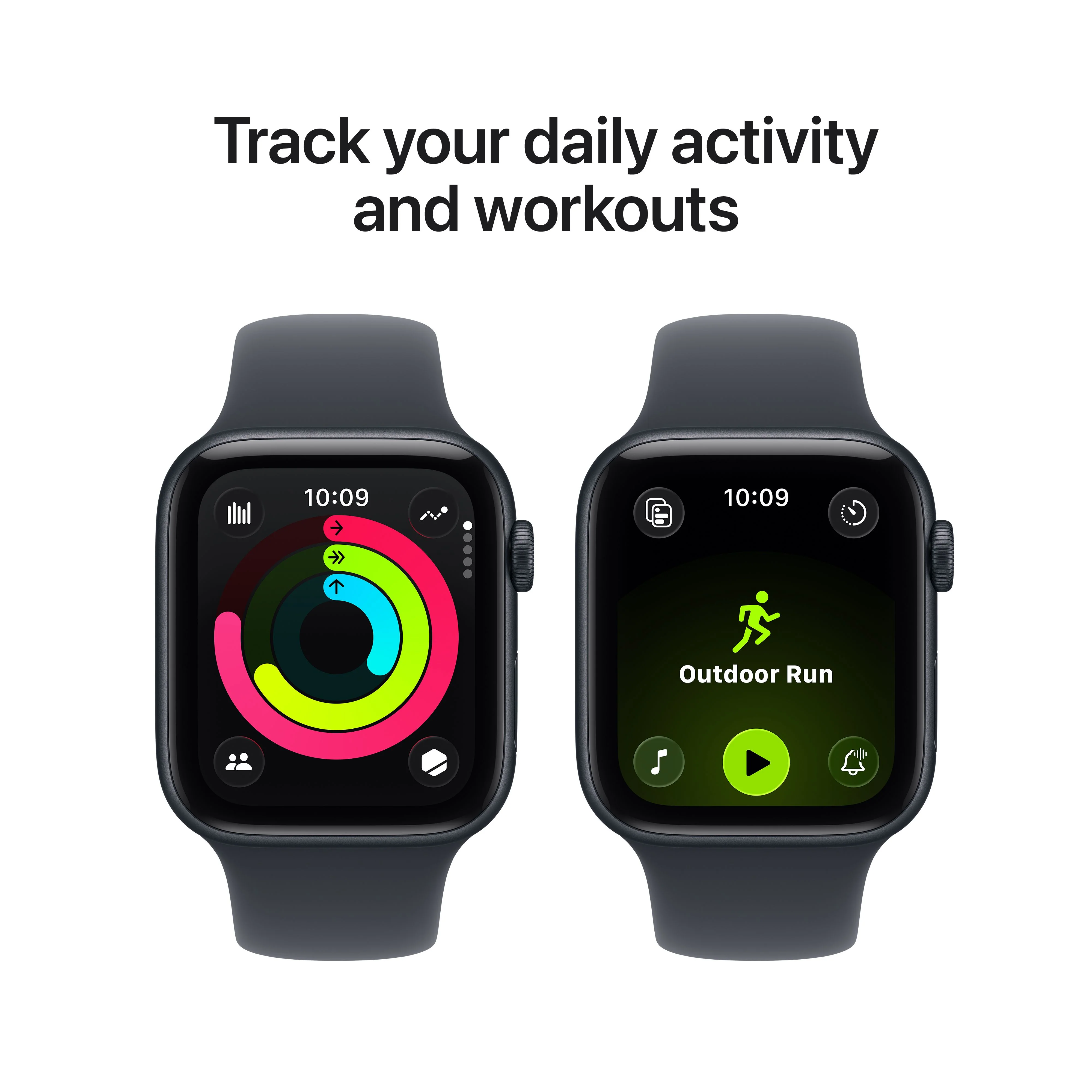 Apple Watch SE 3 GPS 44mm Midnight Aluminium Case with Midnight Sport Band - S/M - Image 6