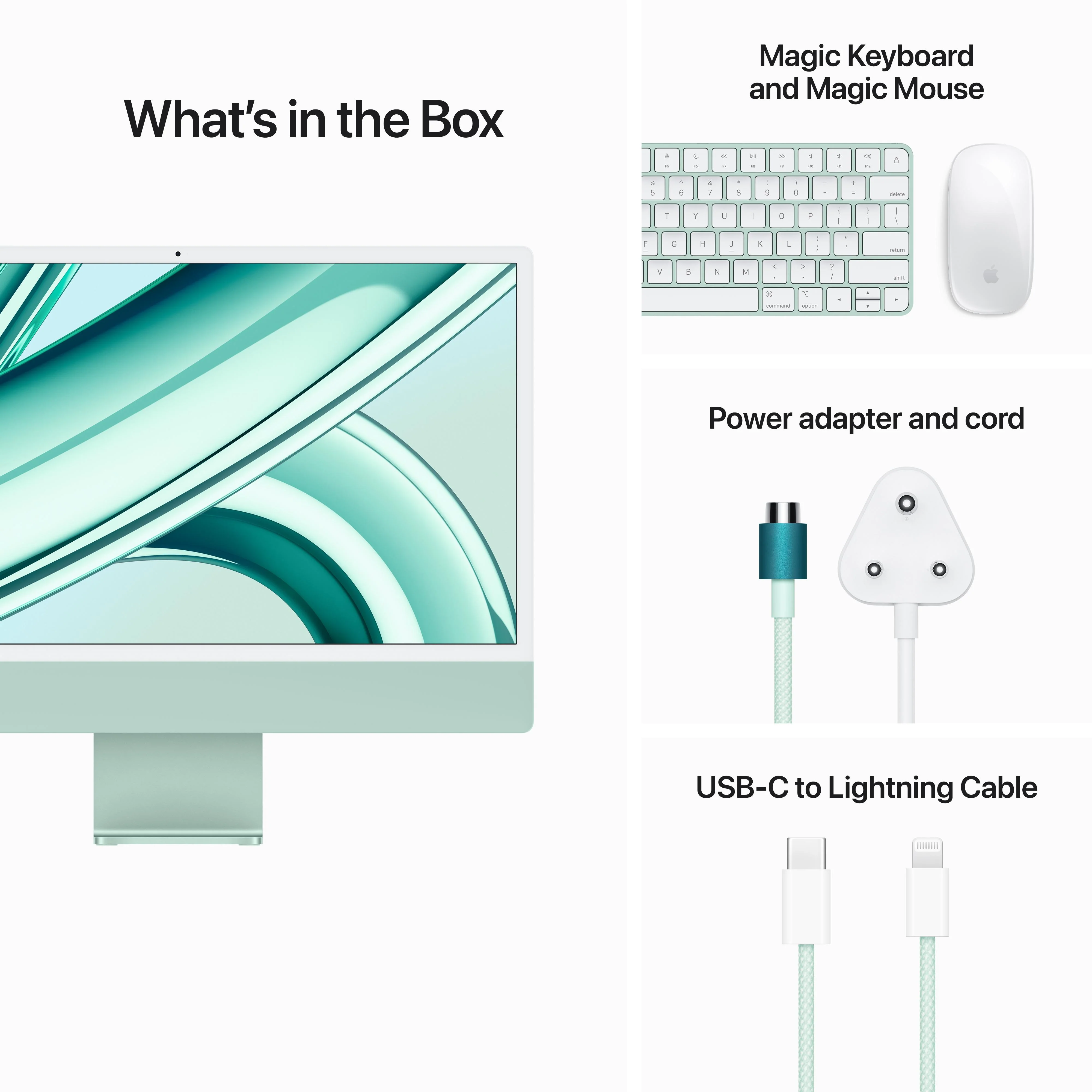 24-inch iMac with Retina 4.5K display: Apple M3 chip with 8‑core CPU and 8‑core GPU, 256GB SSD - Green - Image 9