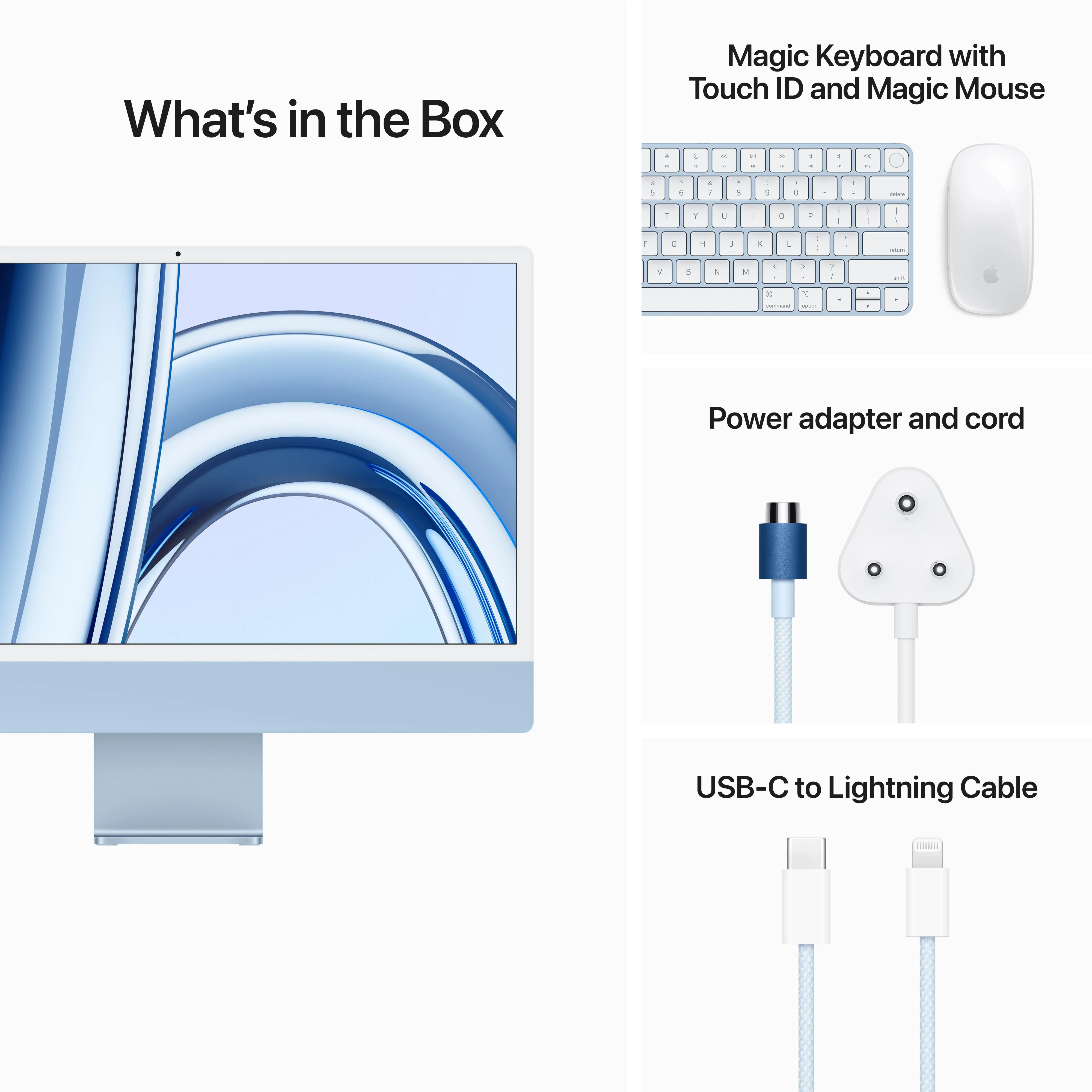 24-inch iMac with Retina 4.5K display: Apple M3 chip with 8‑core CPU and 10‑core GPU, 256GB SSD - Blue - Image 9