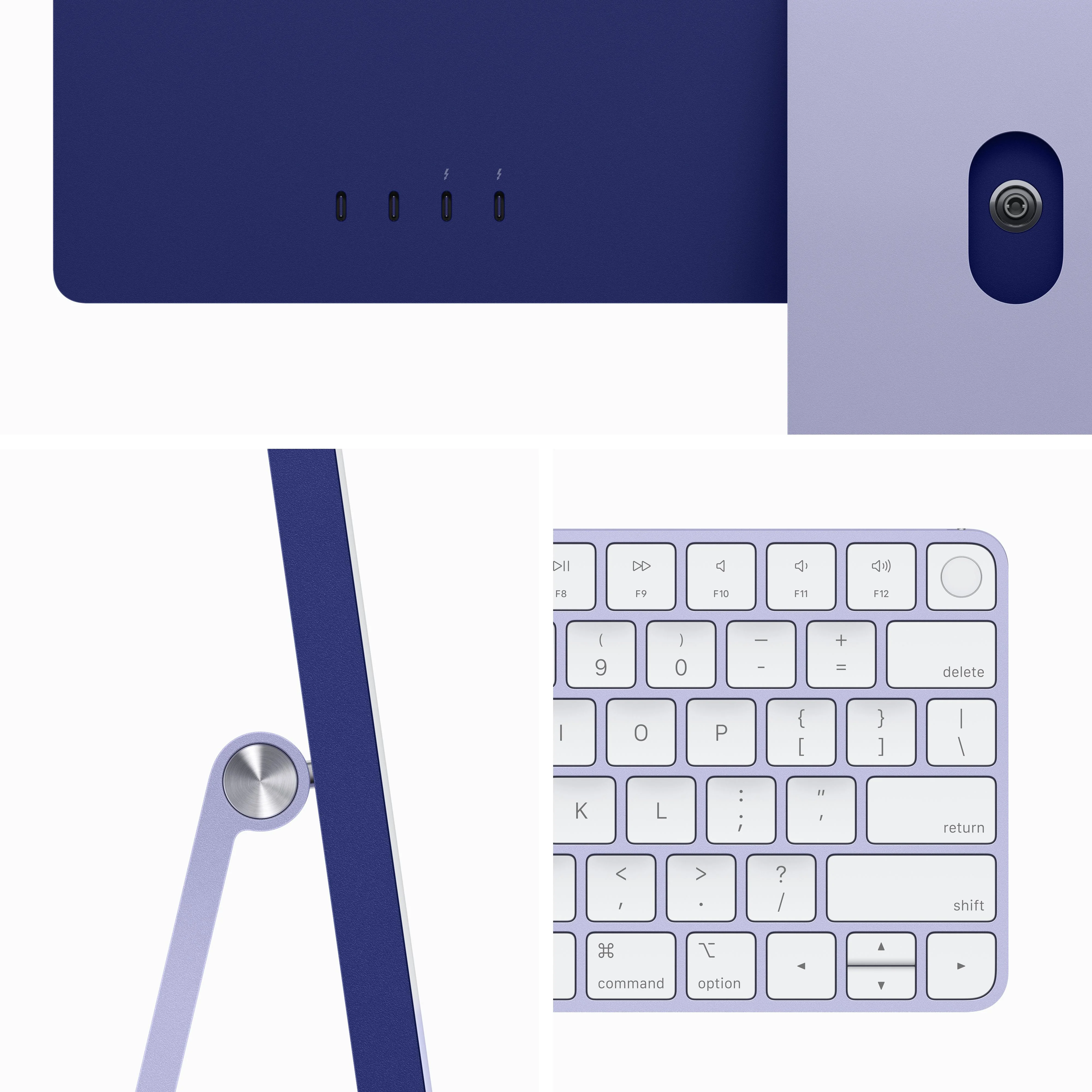24-inch iMac with Retina 4.5K display: Apple M3 chip with 8‑core CPU and 10‑core GPU, 256GB SSD - Purple - Image 3