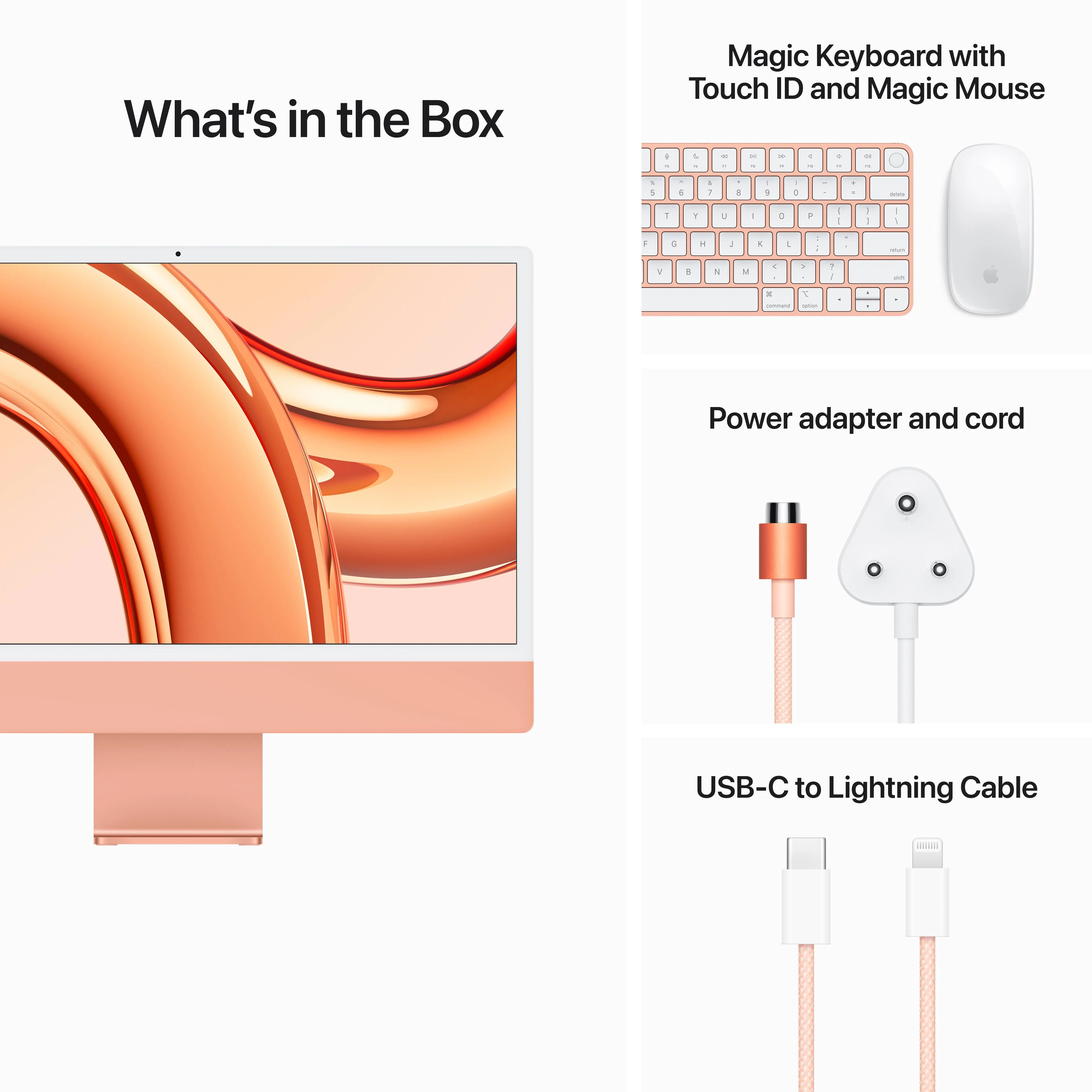 24-inch iMac with Retina 4.5K display: Apple M3 chip with 8‑core CPU and 10‑core GPU, 512GB SSD - Orange - Image 9