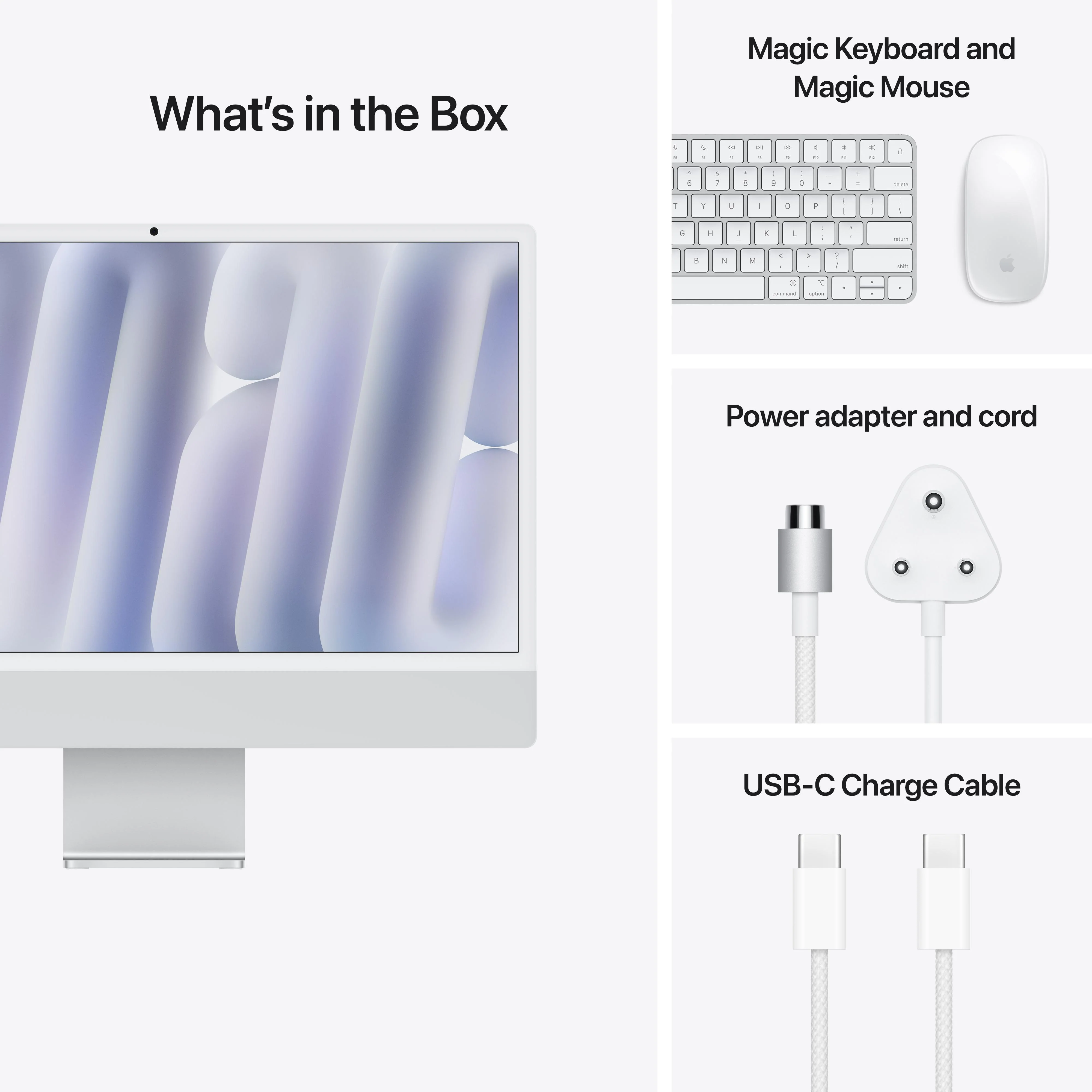 24-inch iMac with Retina 4.5K display: Apple M4 chip with 8-core CPU and 8-core GPU, 256GB SSD - Silver - Image 9