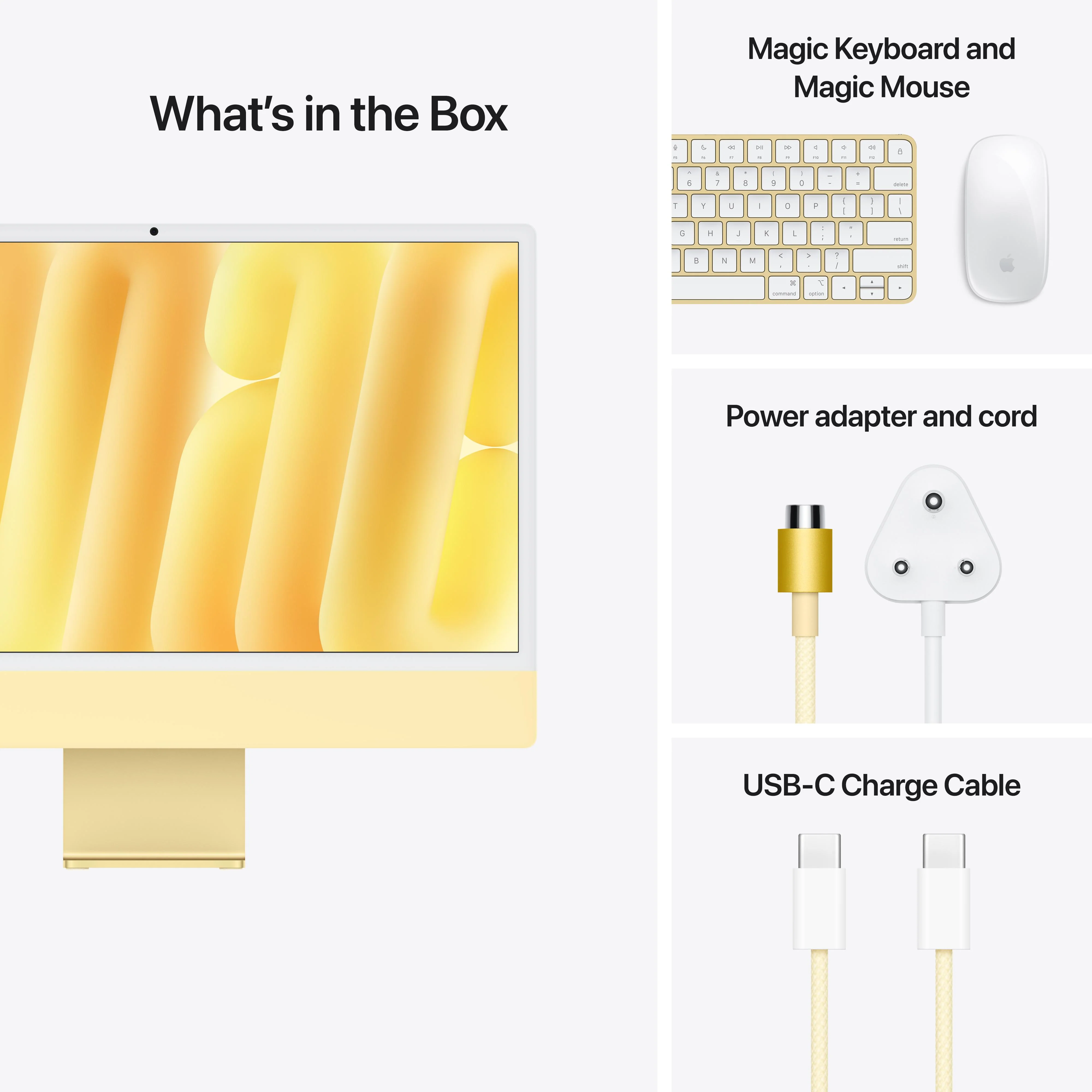 24-inch iMac with Retina 4.5K display: Apple M4 chip with 8-core CPU and 8-core GPU, 256GB SSD - Yellow - Image 9