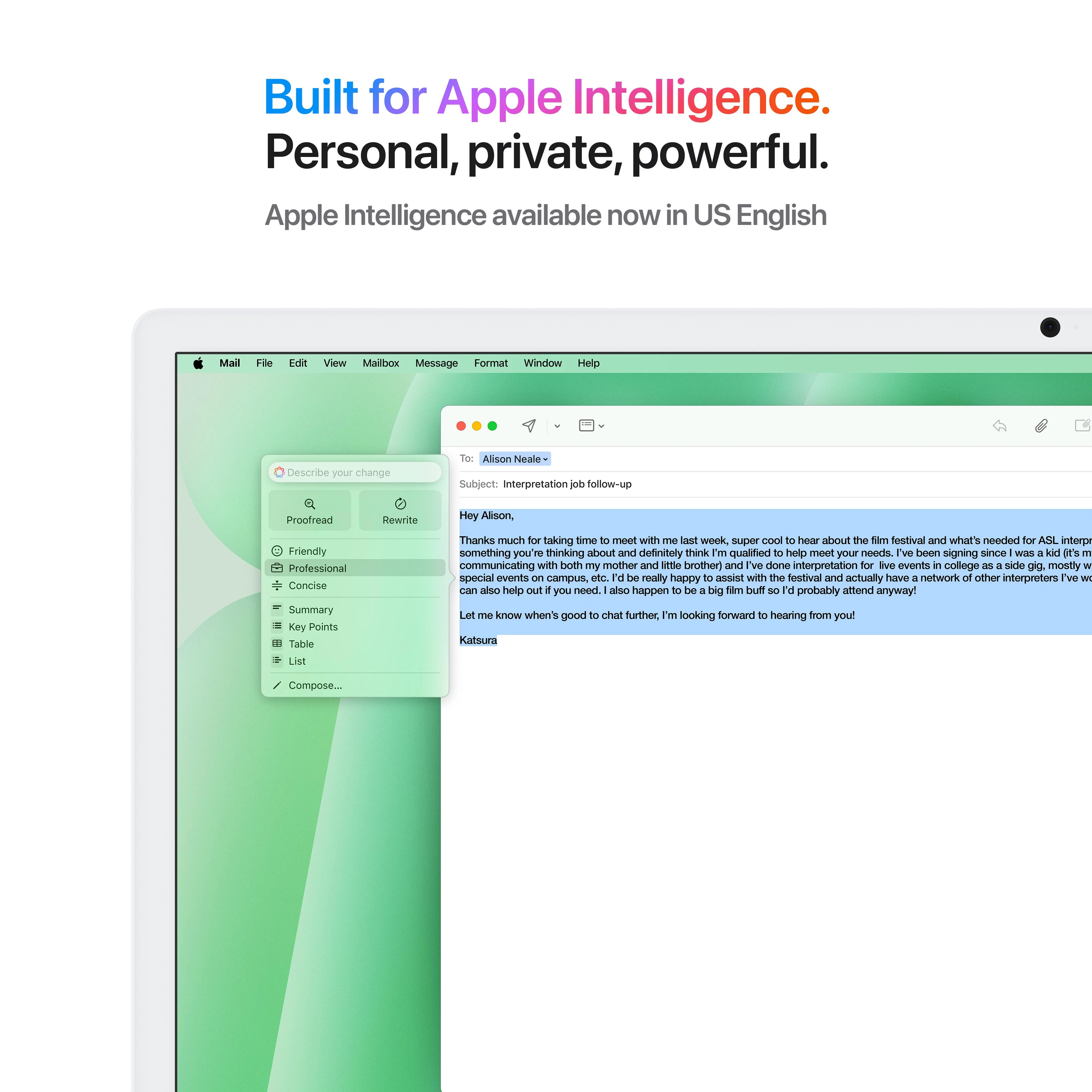 24-inch iMac with Retina 4.5K display: Apple M4 chip with 8-core CPU and 8-core GPU, 256GB SSD - Green - Image 5