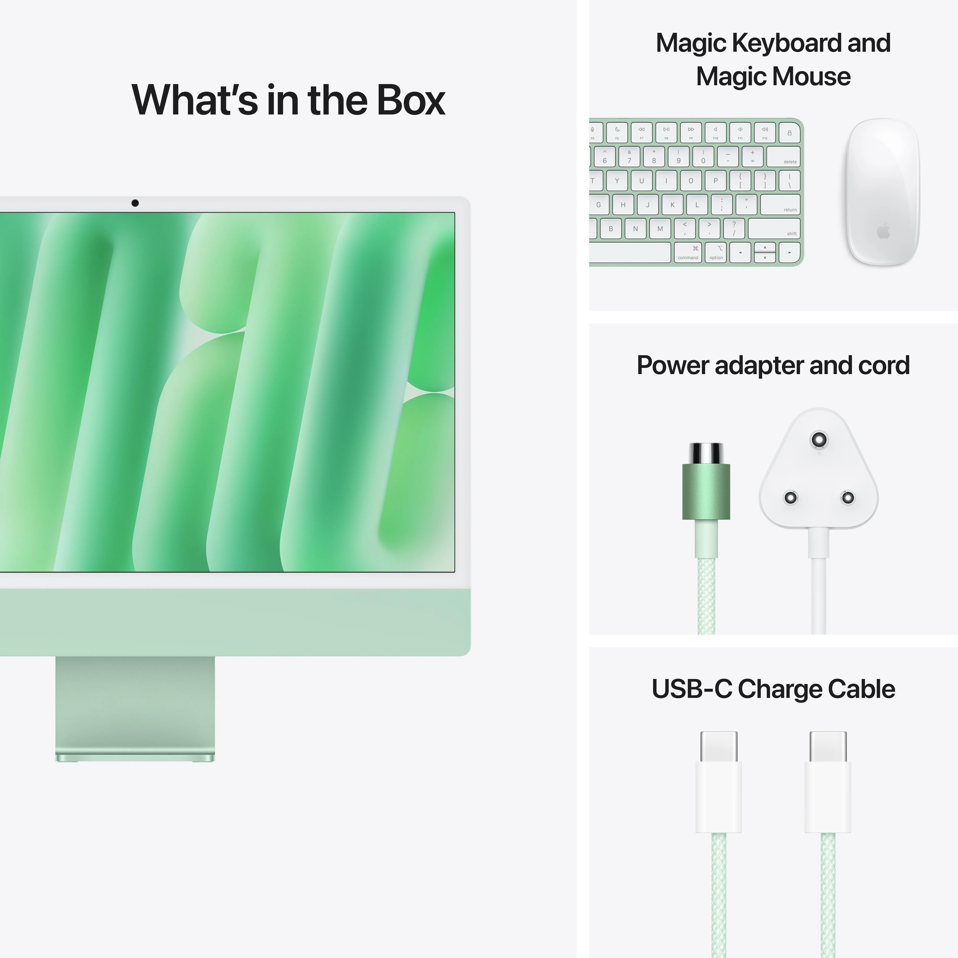 24-inch iMac with Retina 4.5K display: Apple M4 chip with 8-core CPU and 8-core GPU, 256GB SSD - Green - Image 9