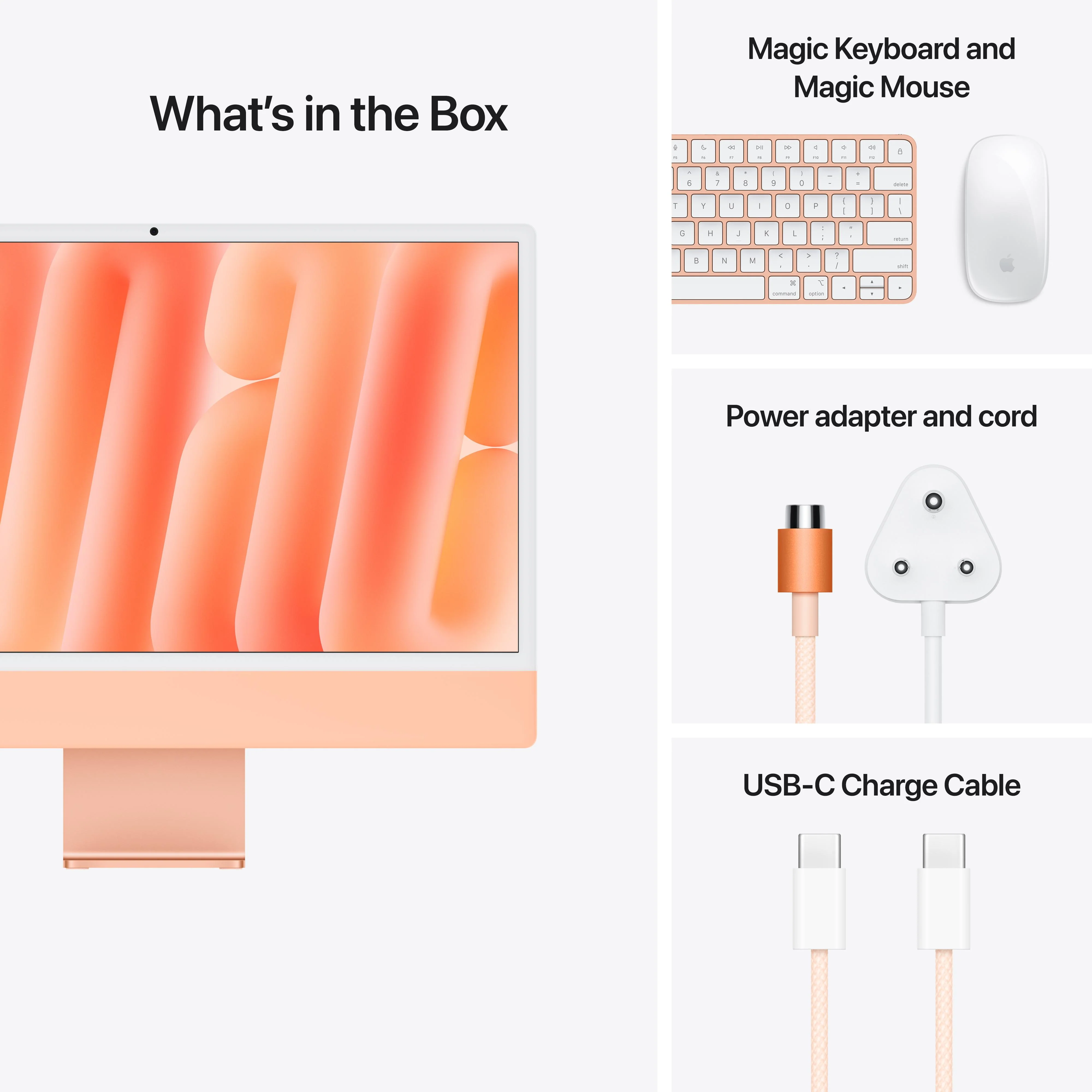 24-inch iMac with Retina 4.5K display: Apple M4 chip with 8-core CPU and 8-core GPU, 256GB SSD - Orange - Image 9