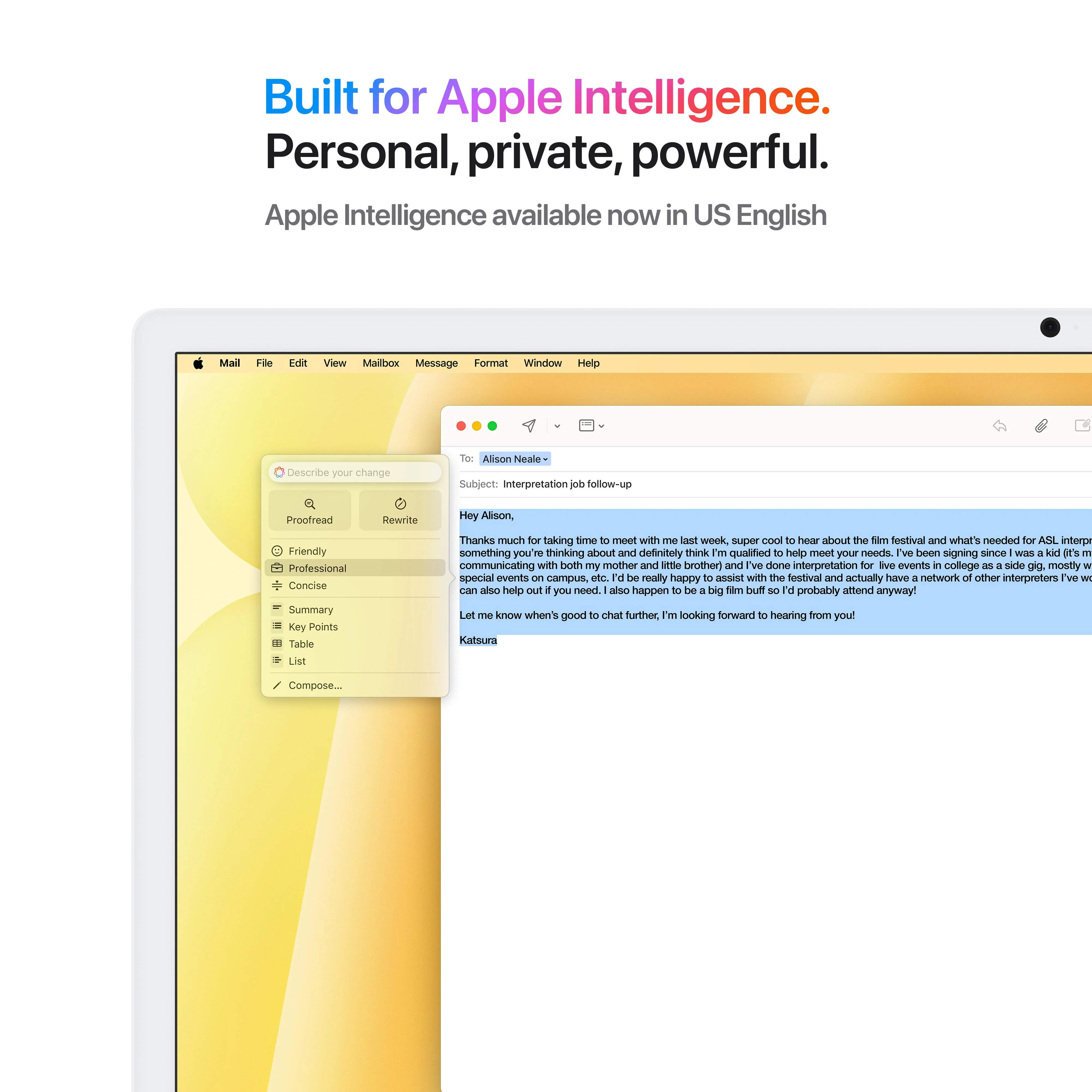 24-inch iMac with Retina 4.5K display: Apple M4 chip with 10-core CPU and 10-core GPU, 256GB SSD - Yellow - Image 5