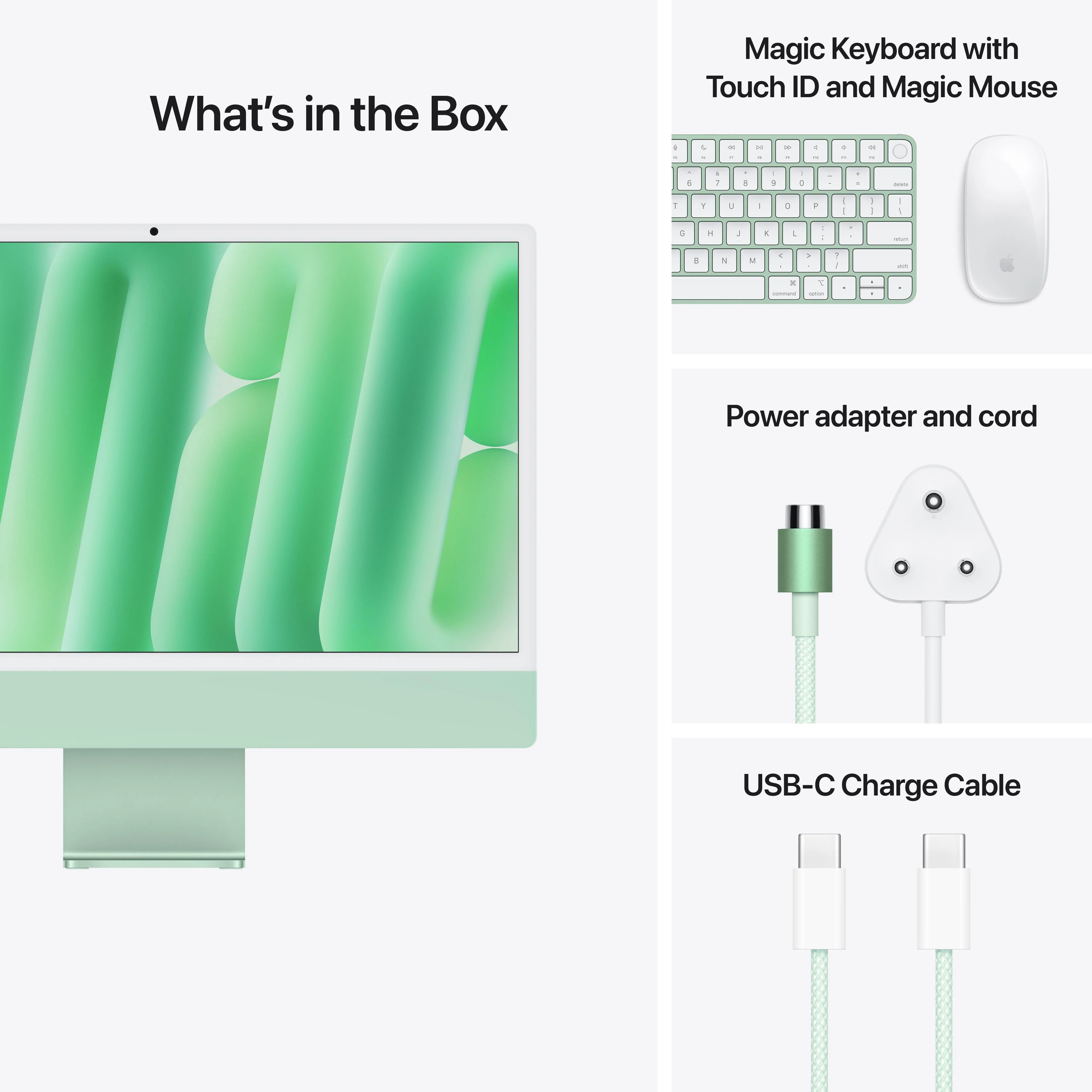 24-inch iMac with Retina 4.5K display: Apple M4 chip with 10-core CPU and 10-core GPU, 512GB SSD - Green - Image 9