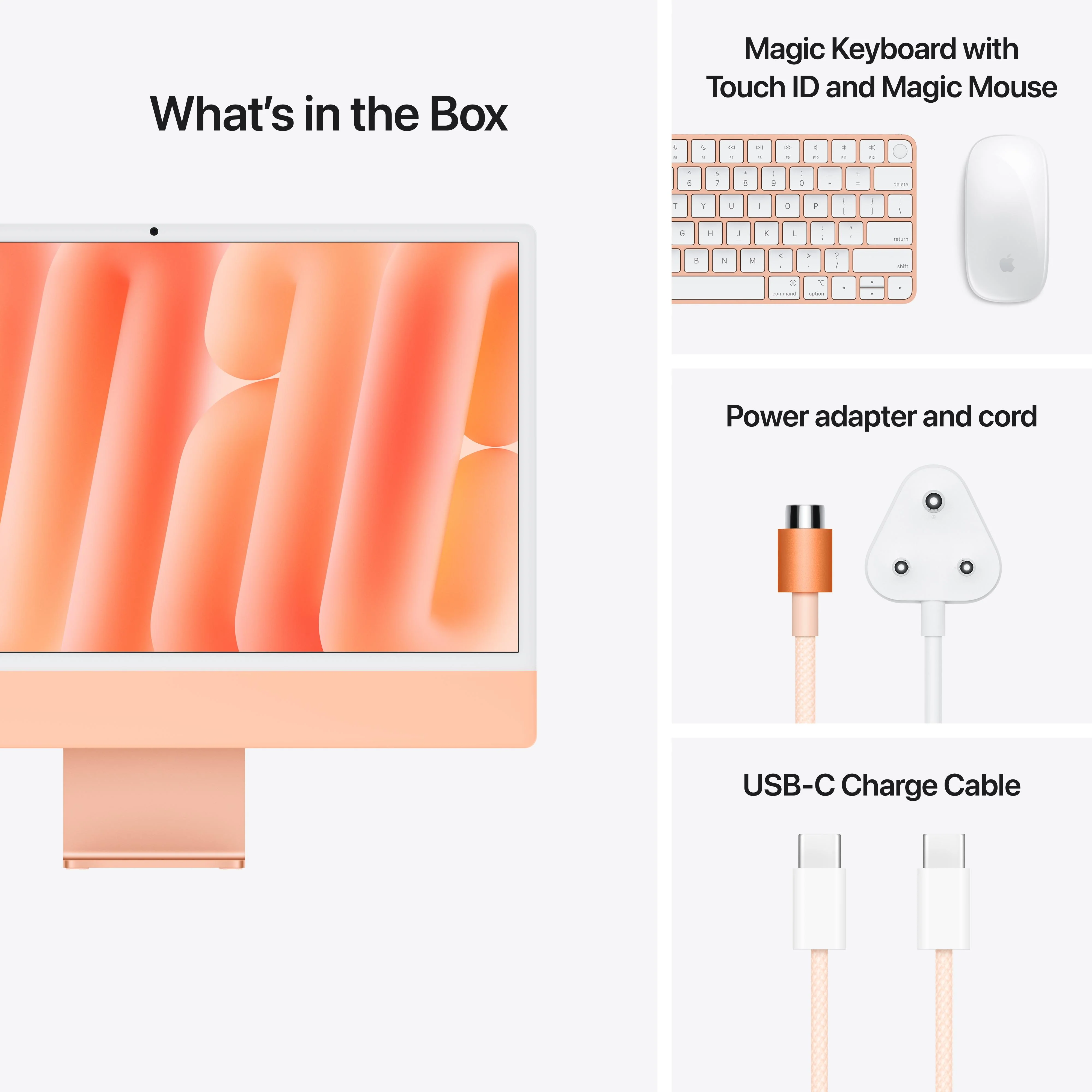 24-inch iMac with Retina 4.5K display: Apple M4 chip with 10-core CPU and 10-core GPU, 512GB SSD - Orange - Image 9