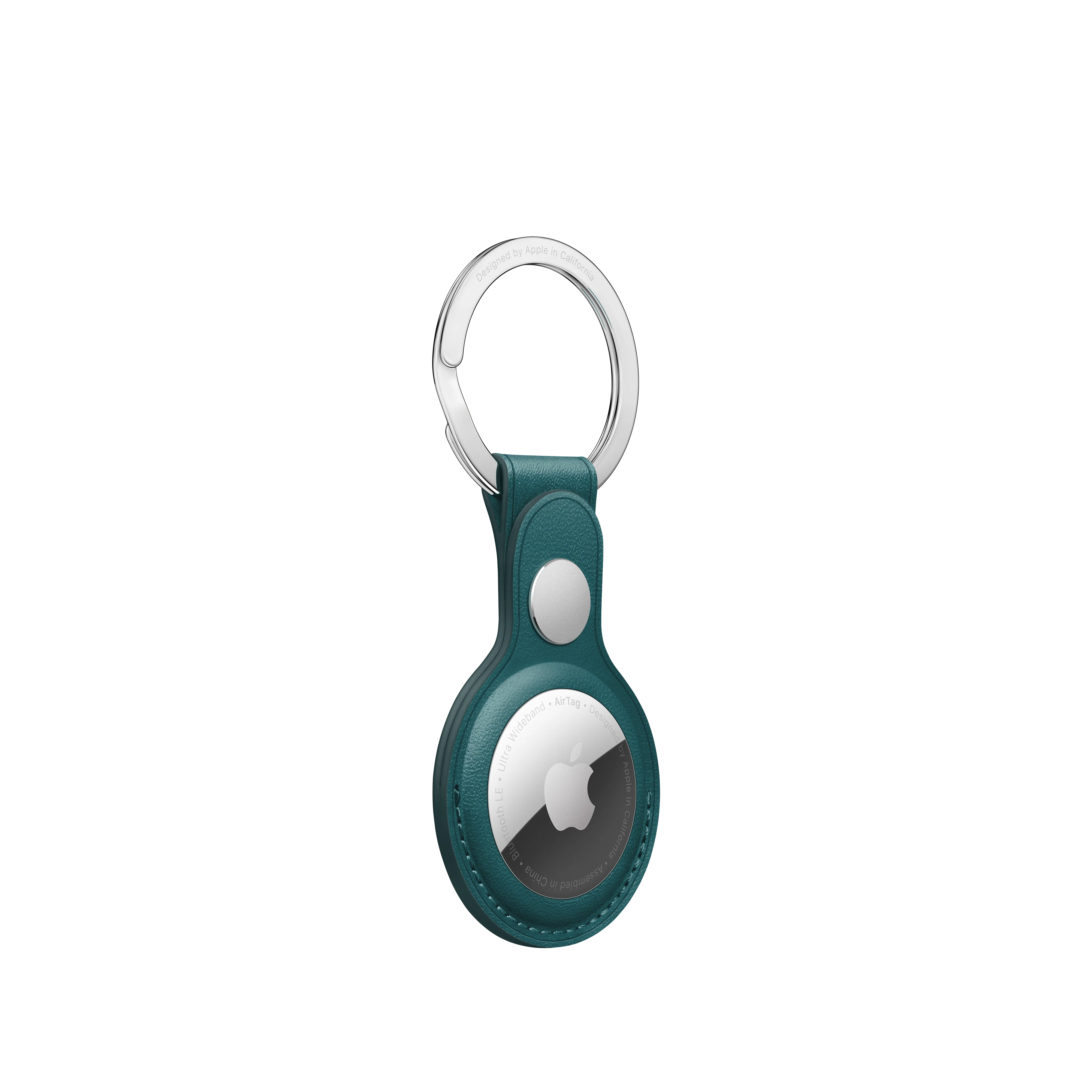AirTag Leather Key Ring - Forest Green - Image 3