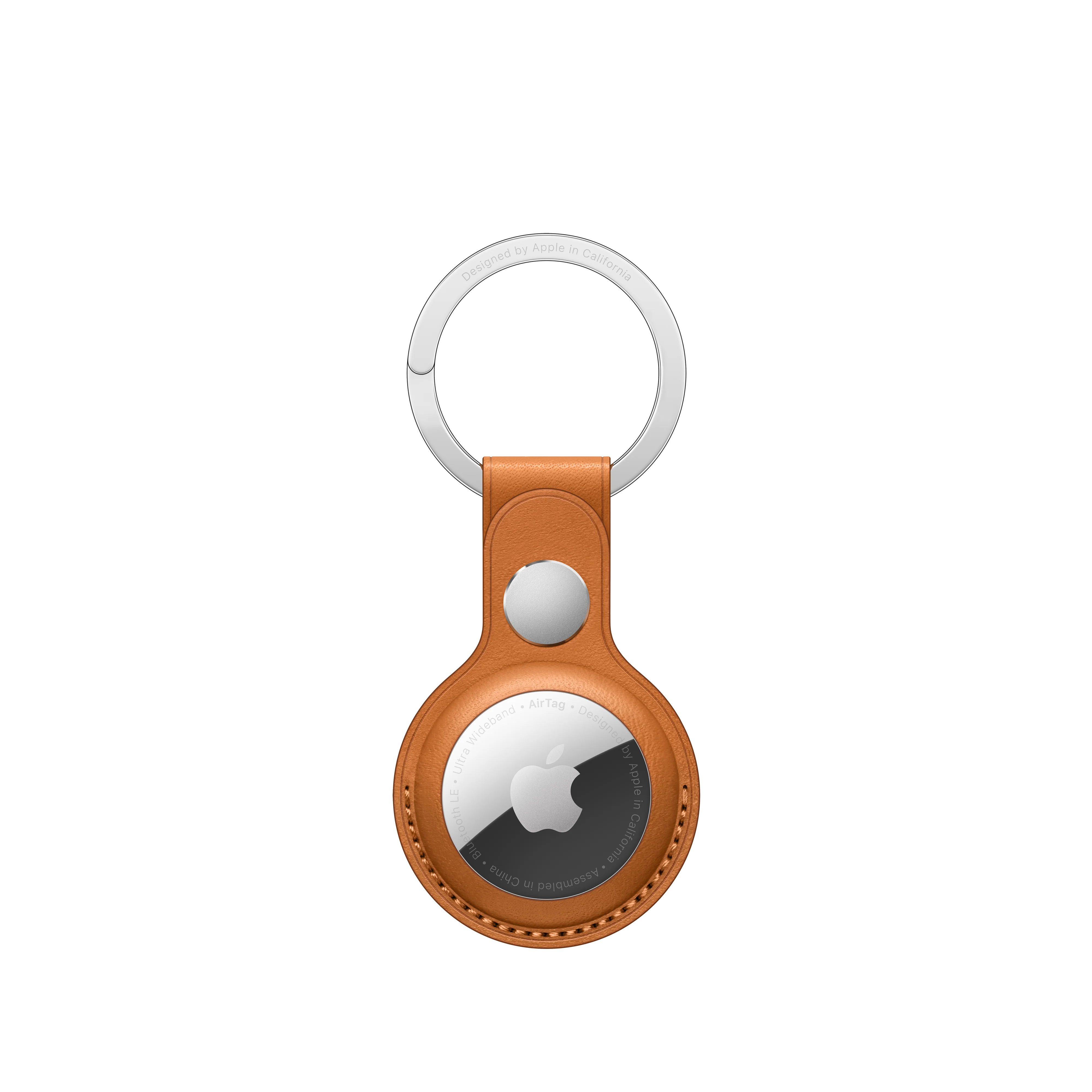 AirTag Leather Key Ring ‚Äì Golden Brown - Image 2