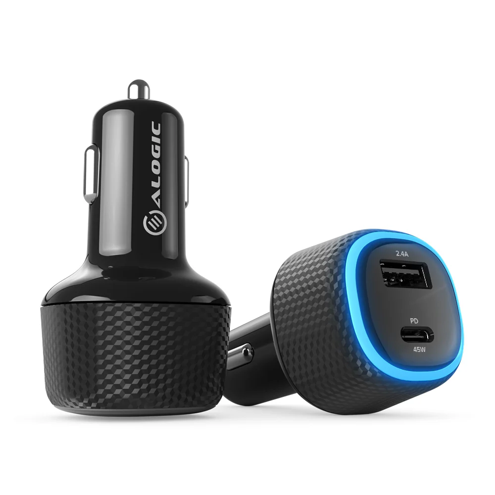 ALOGIC Rapid 2 Port USB-A + USB-C Car Charger - 12W + 45W - Image 3