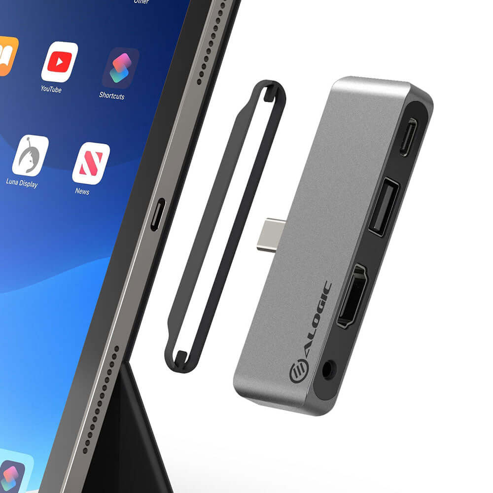 ALOGIC USB- C Anchor HDMI Hub - USB-A (USB 2.0), USB-C (PD 60W), 3.5mm Audio Jack, HDMI 4K@30Hz - Image 3