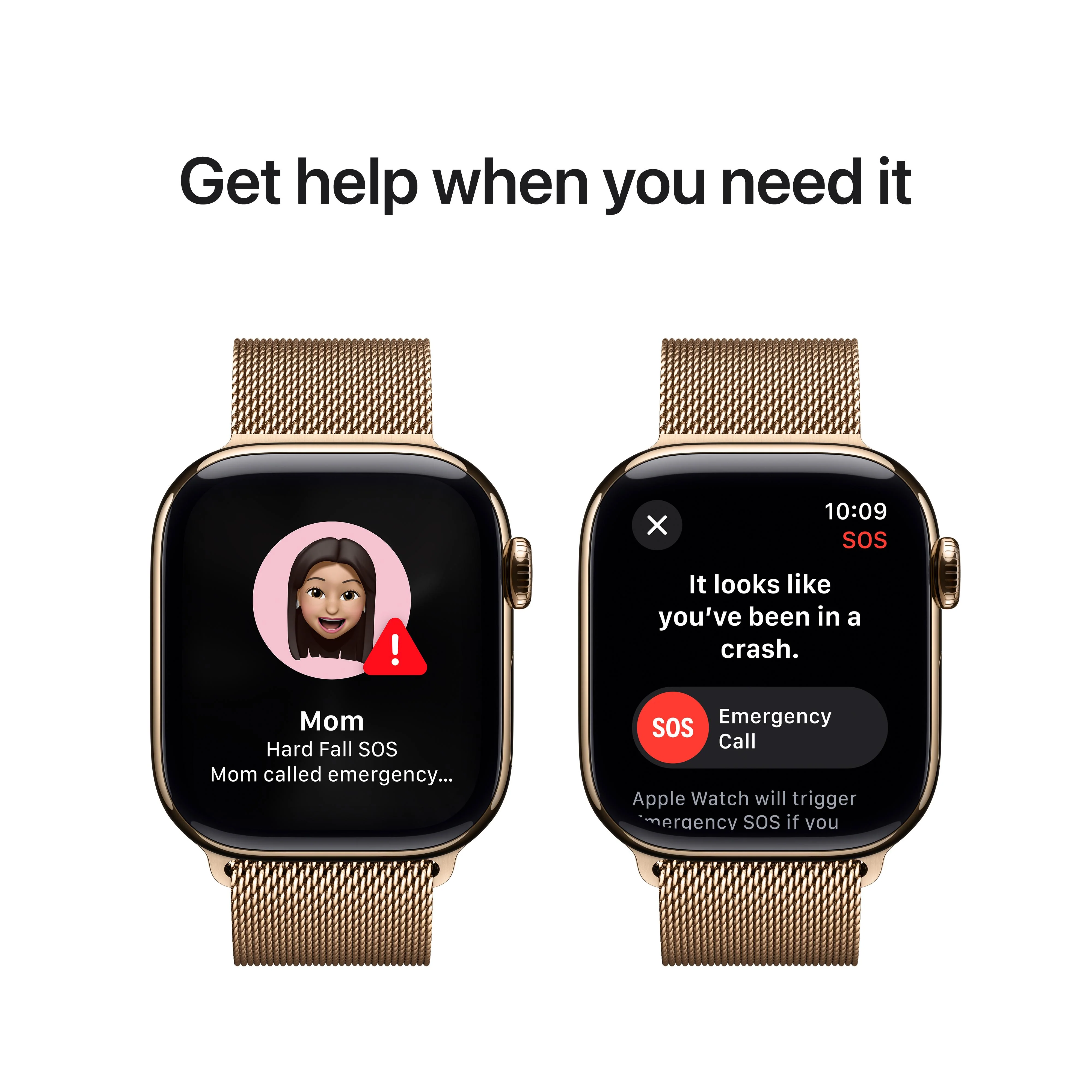 Apple Watch Series 10 GPS + Cellular 42mm Gold Titanium Case with Gold Milanese Loop - Image 6