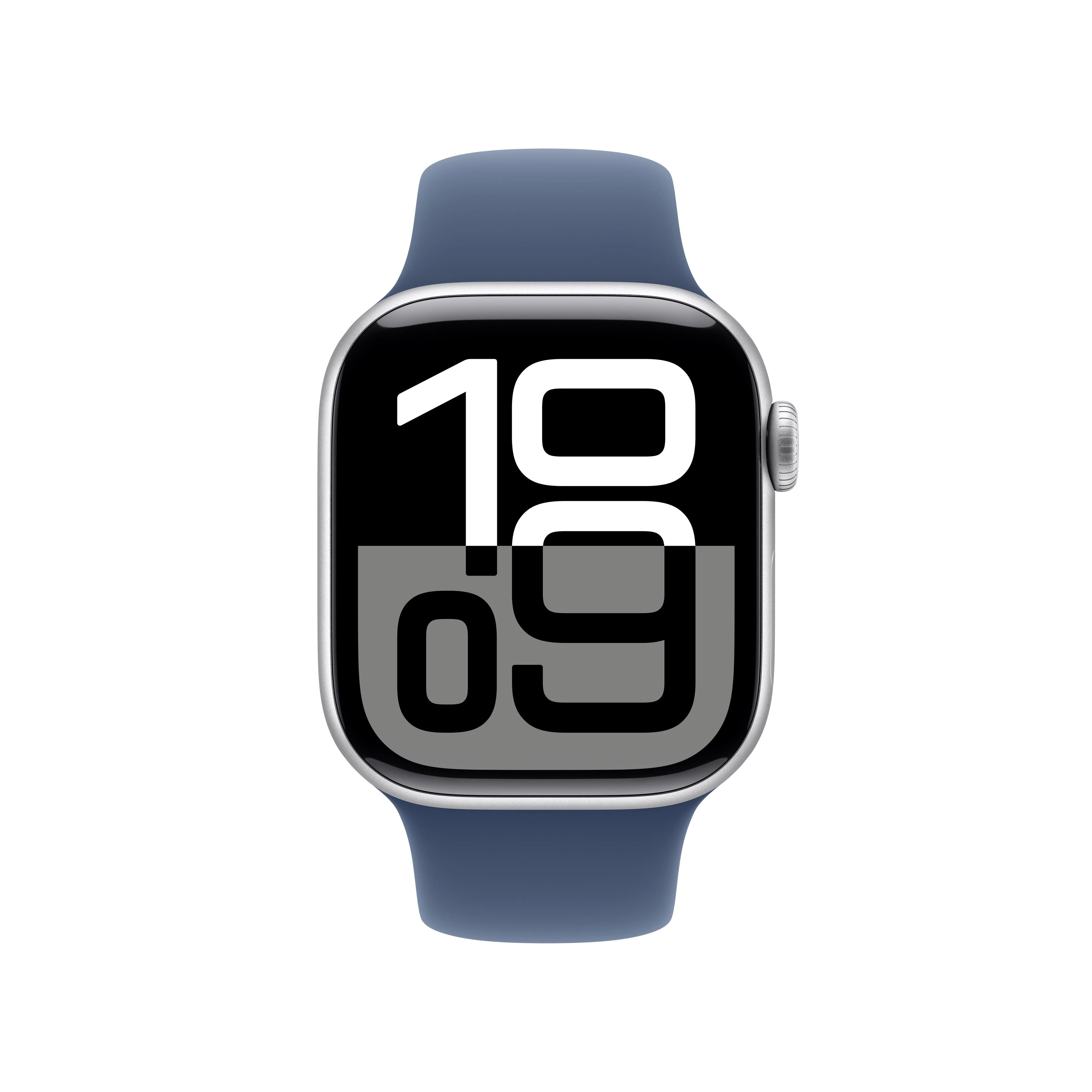 Apple Watch Series 10 GPS 42mm Silver Aluminium Case with Denim Sport Band - S/M - Image 2