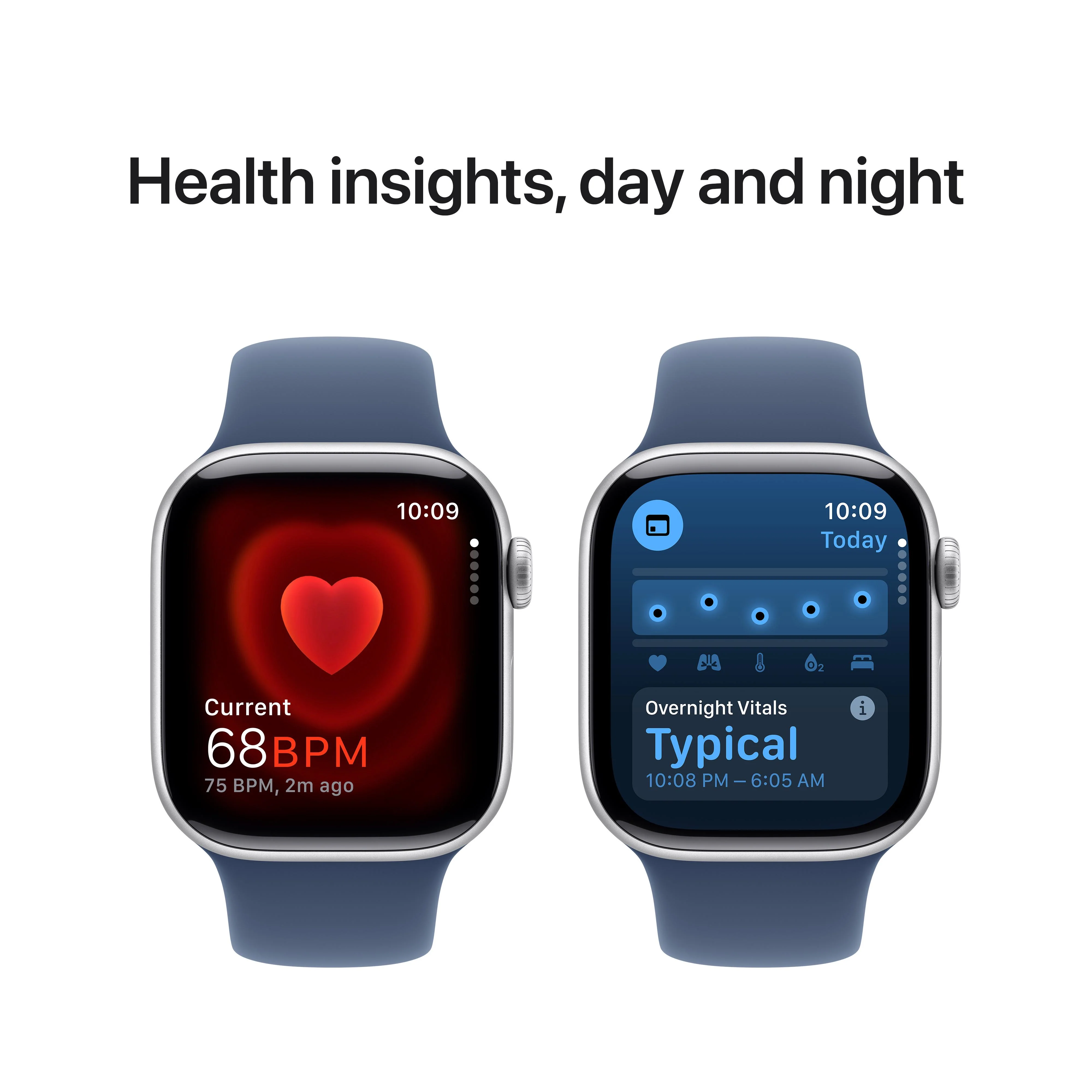 Apple Watch Series 10 GPS 42mm Silver Aluminium Case with Denim Sport Band - S/M - Image 5