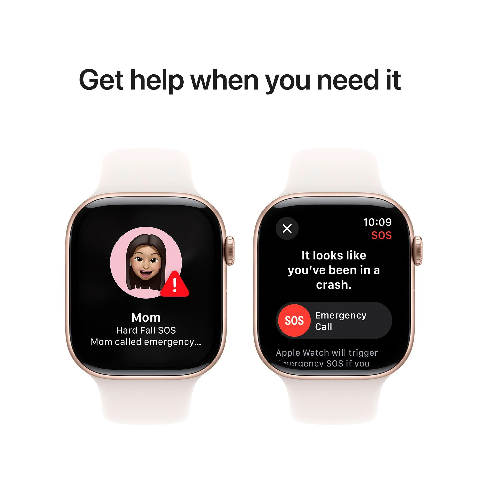 Apple Watch Series 10 GPS 46mm Rose Gold Aluminium Case with Light Blush Sport Band - M/L - Image 6