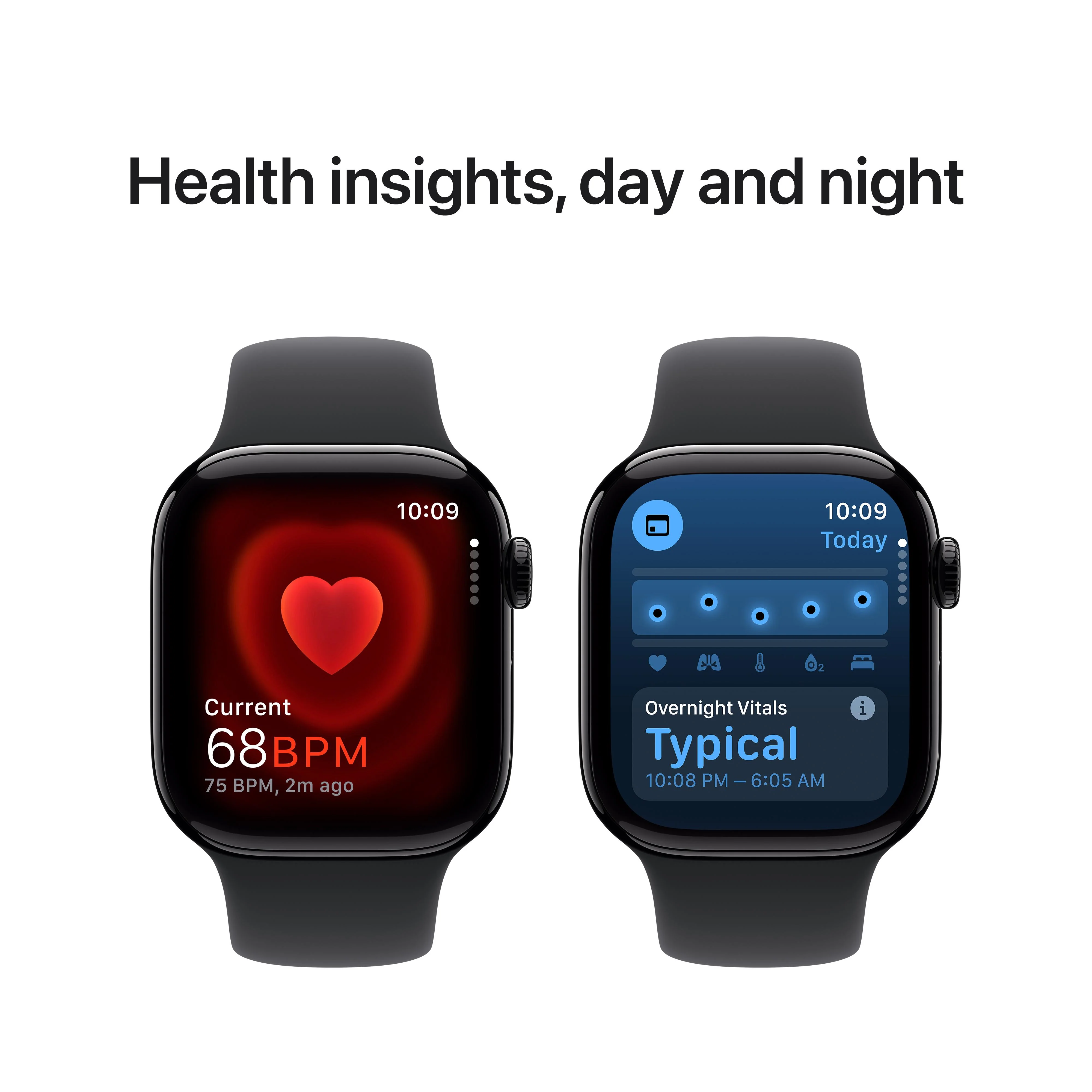 Apple Watch Series 10 GPS + Cellular 42mm Jet Black Aluminium Case with Black Sport Band - S/M - Image 5