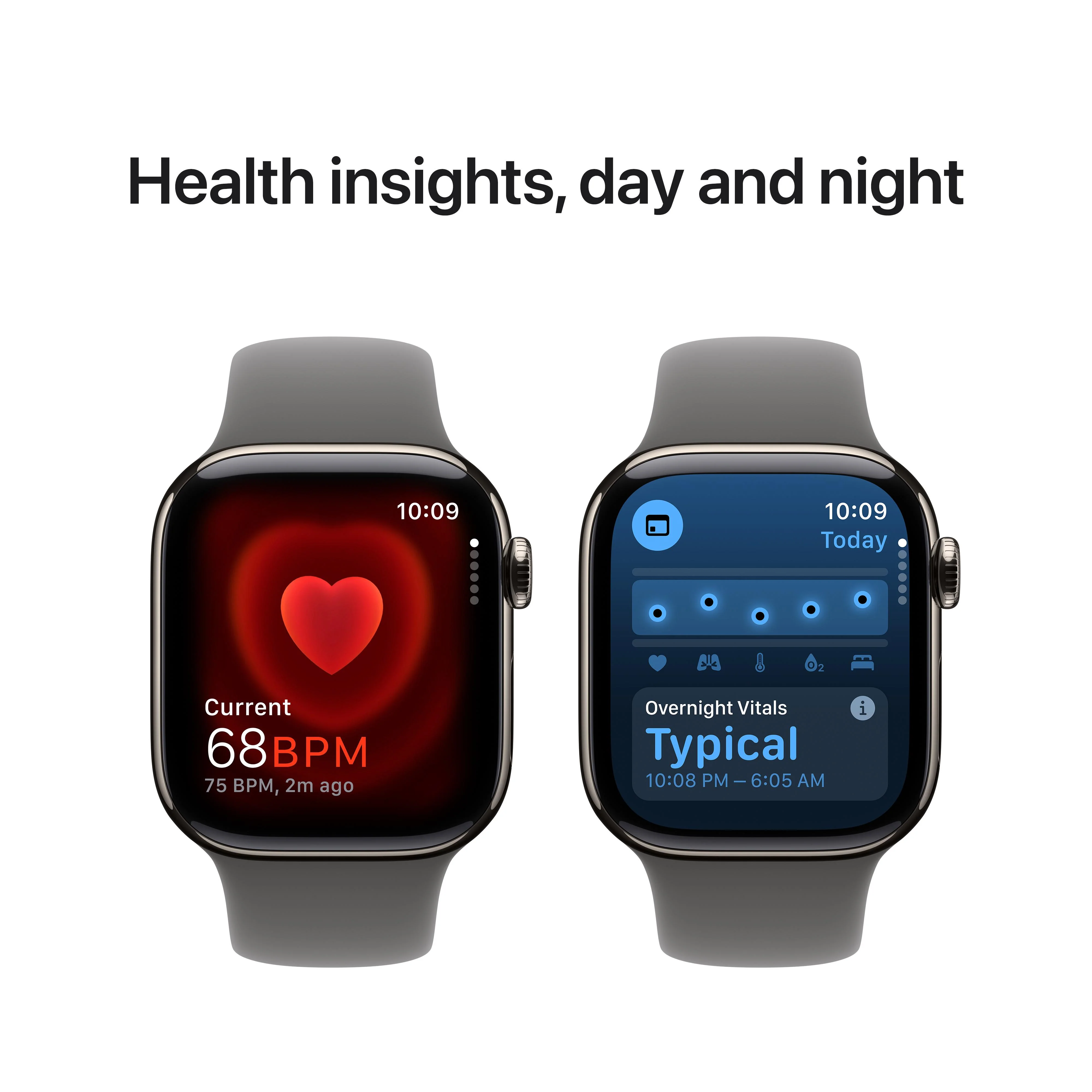 Apple Watch Series 10 GPS + Cellular 42mm Natural Titanium Case with Stone Grey Sport Band - S/M - Image 5