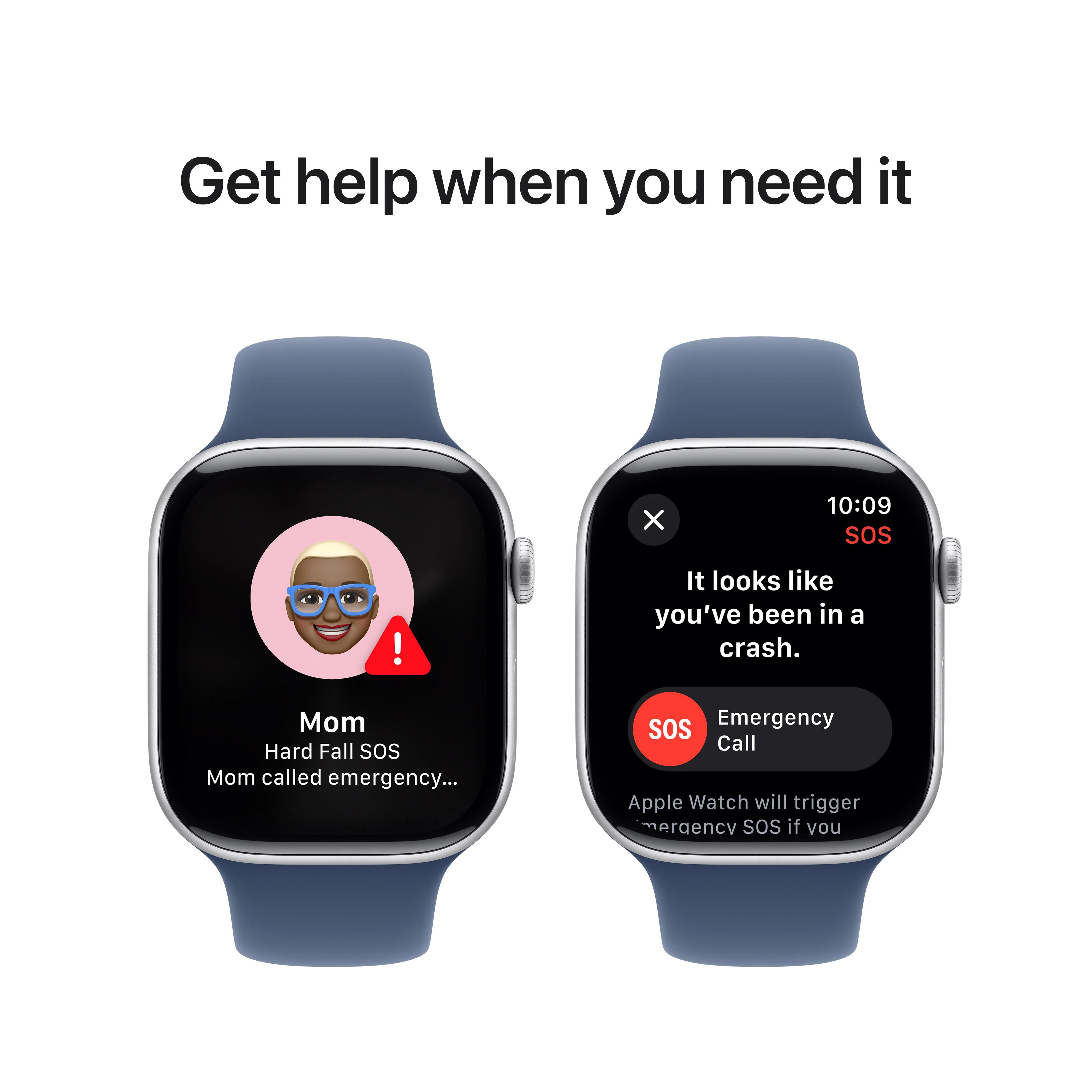 Apple Watch Series 10 GPS + Cellular 46mm Silver Aluminium Case with Denim Sport Band - S/M - Image 6