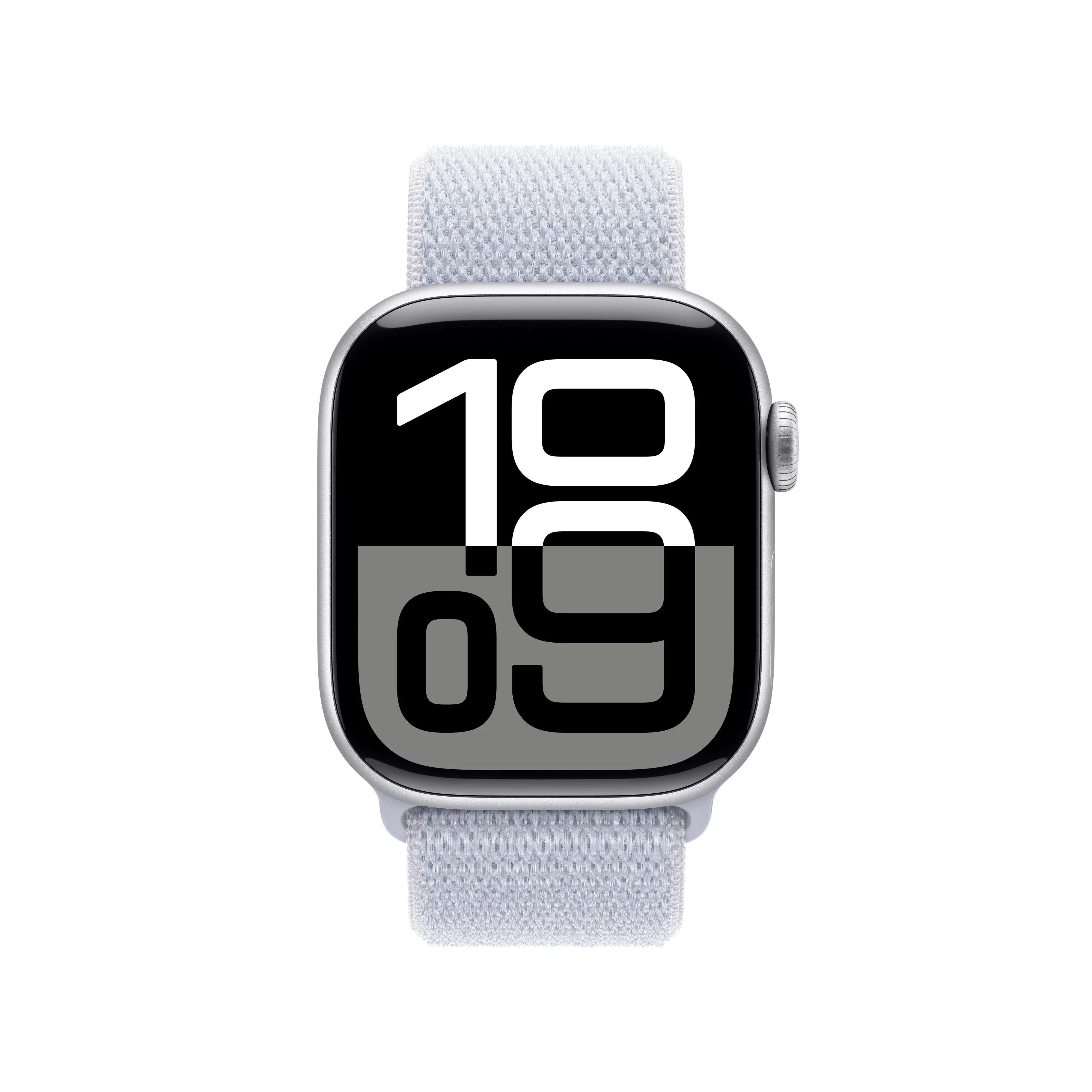 Apple Watch Series 10 GPS 42mm Silver Aluminium Case with Blue Cloud Sport Loop - Image 2