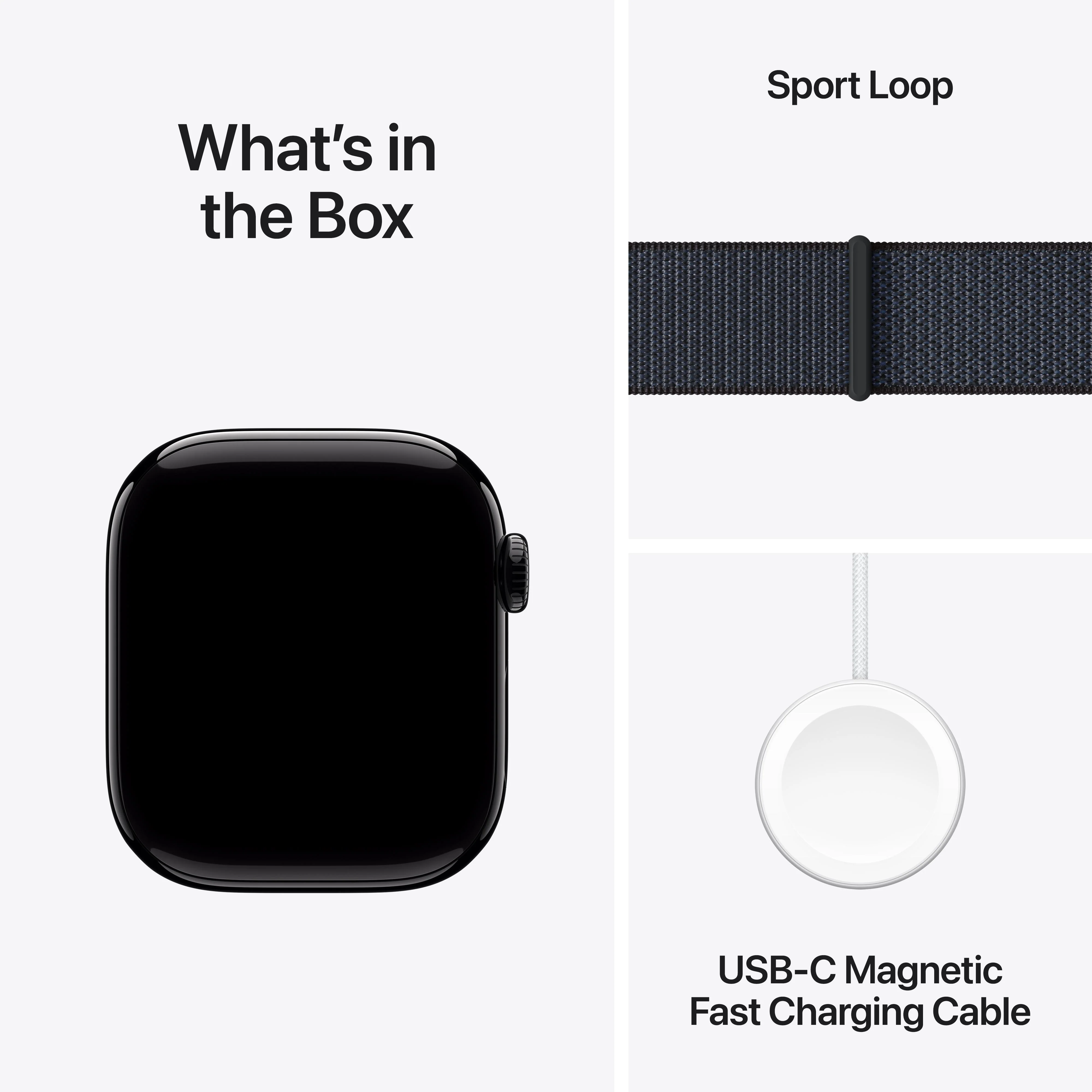 Apple Watch Series 10 GPS 42mm Jet Black Aluminium Case with Ink Sport Loop - Image 9